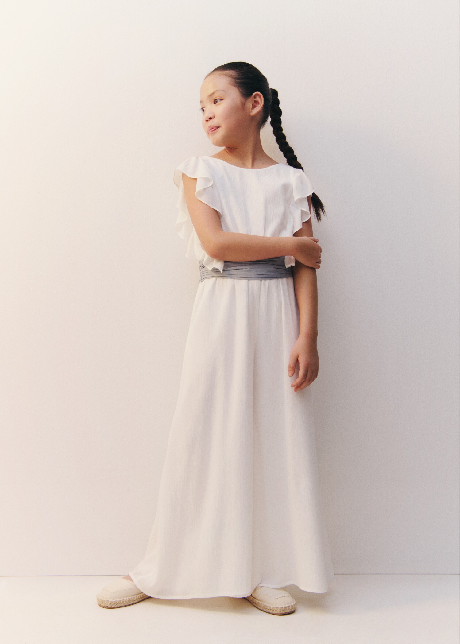 Frilled long jumpsuit - General plane