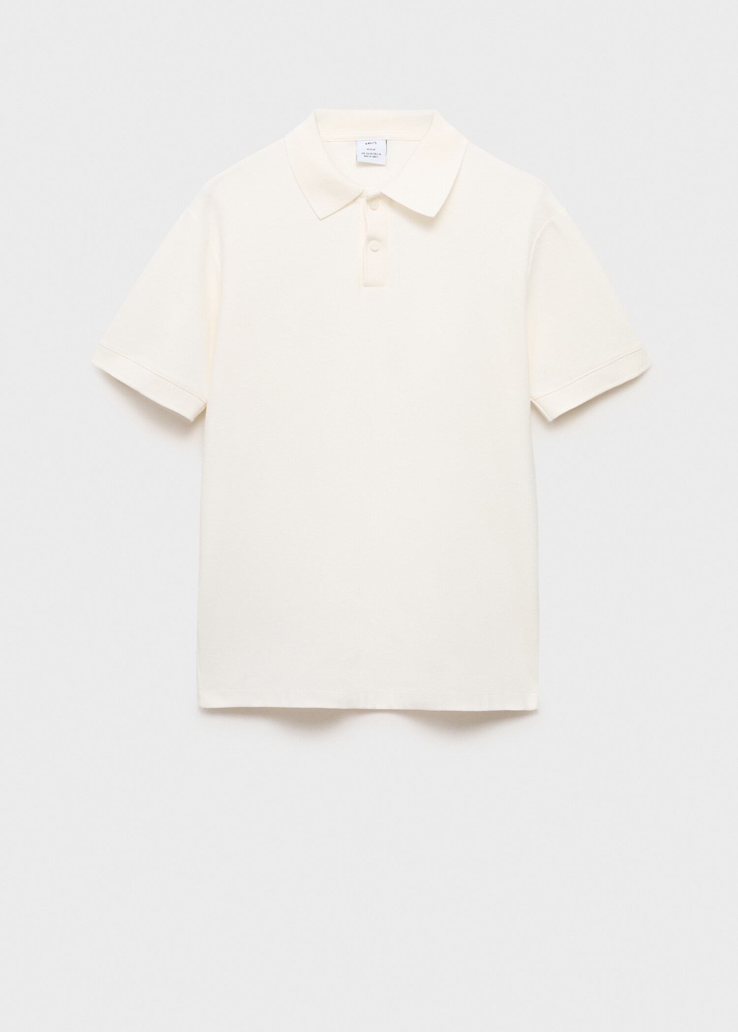 Structured knitted polo shirt - Article without model