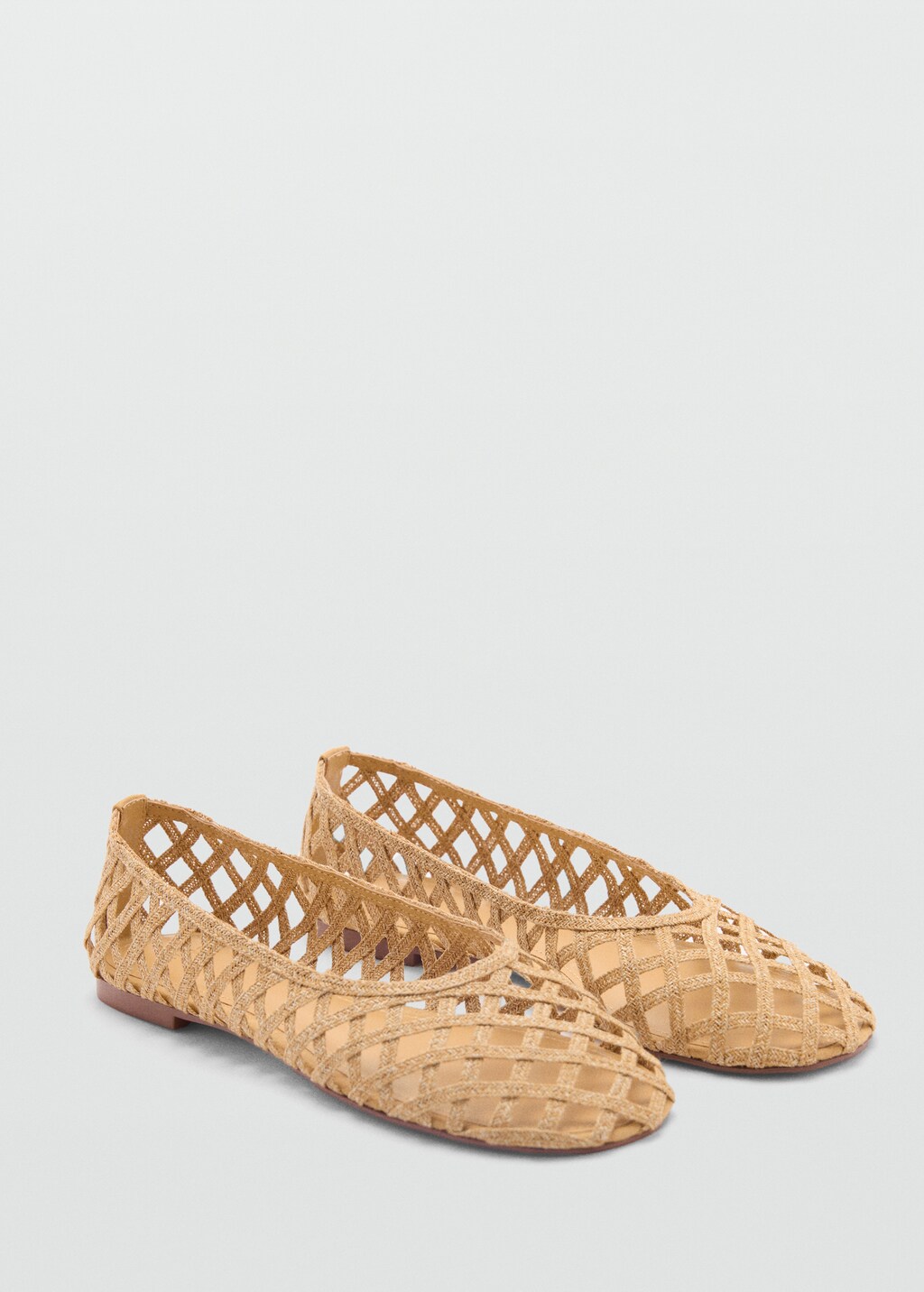 Natural fiber ballet flats