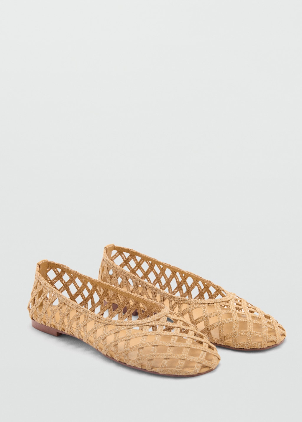 Natural fiber ballet flats