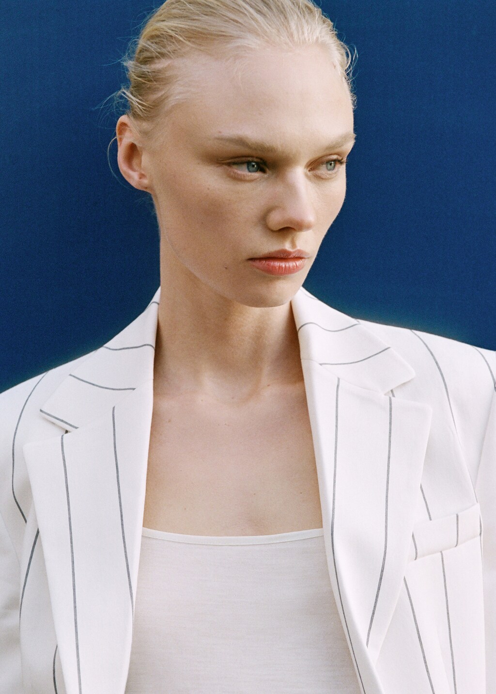 Pinstripe suit jacket