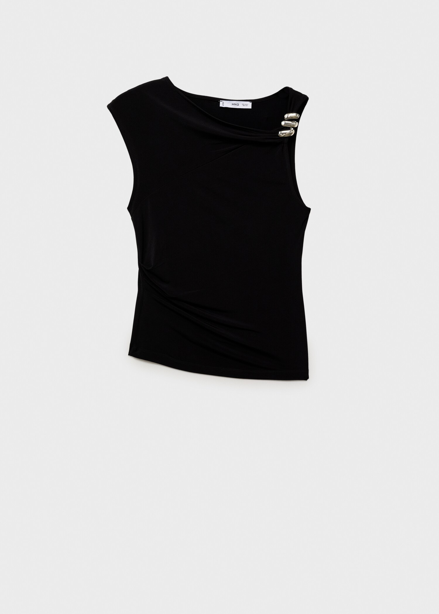 Asymmetrisches Top mit Metallic-Applikation - Artikel ohne Model