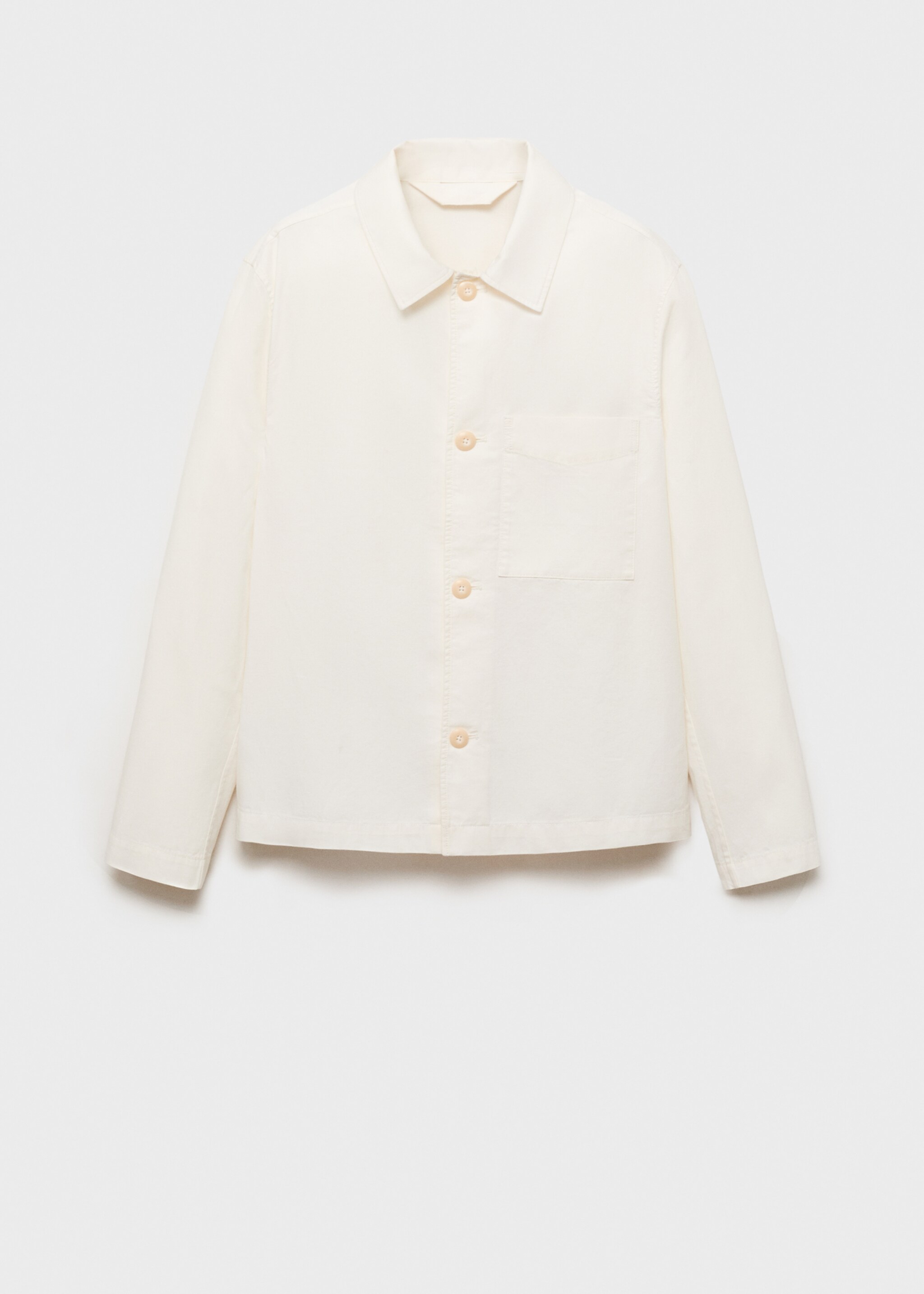 Linen-cotton overshirt with pocket - Article without model