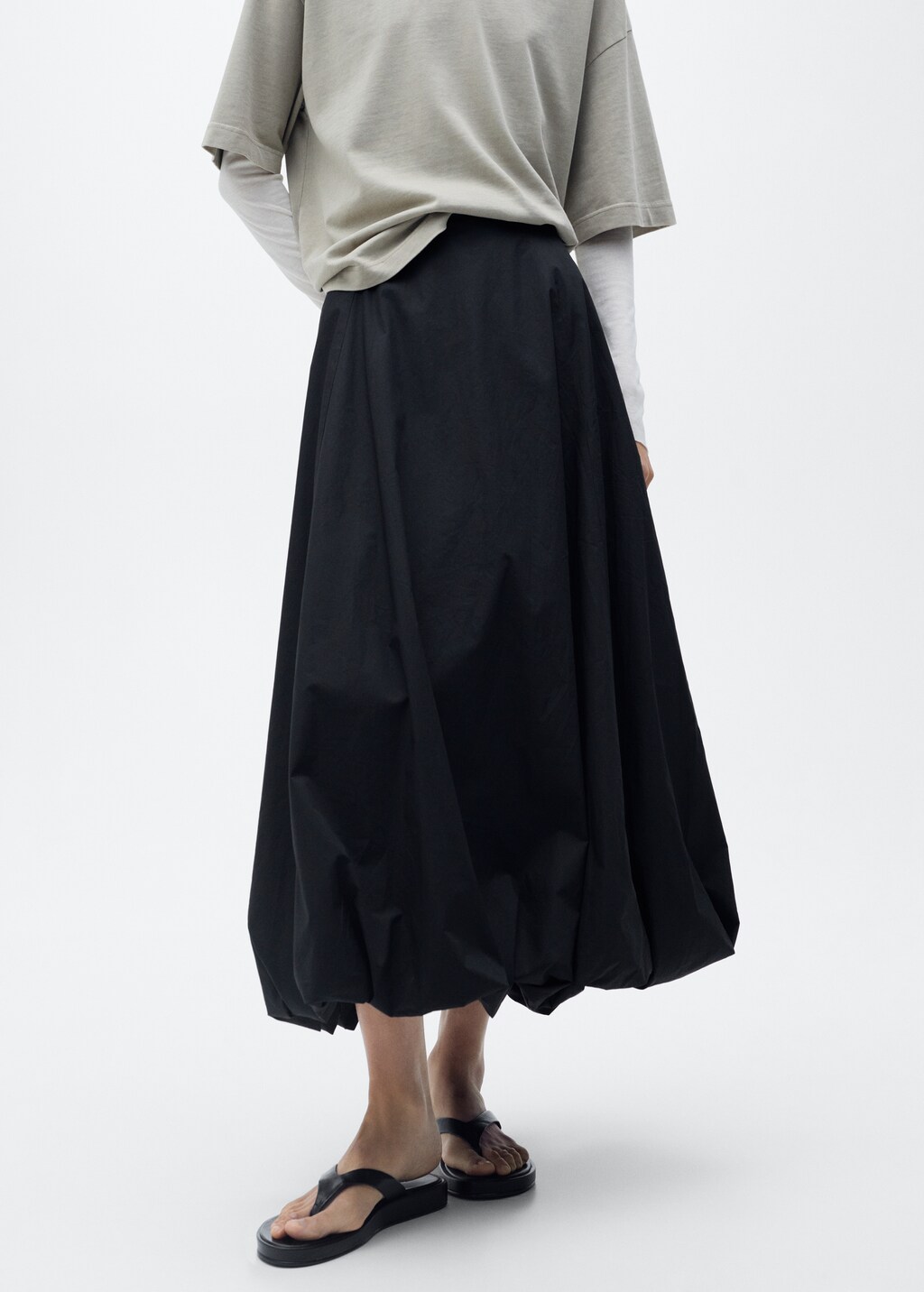 Balloon midi skirt - Women | MANGO USA