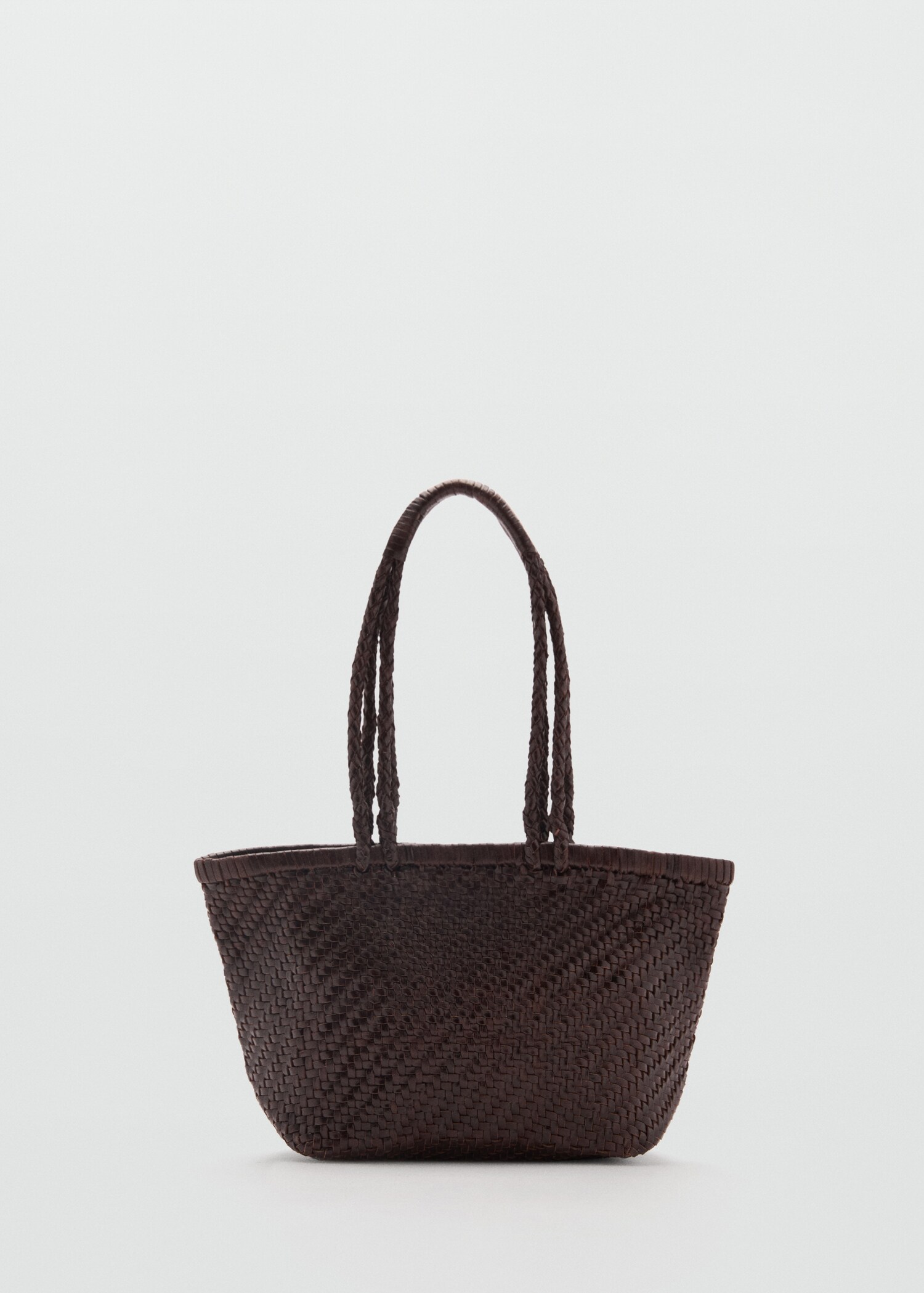 Braided leather shoulder bag - Article without model