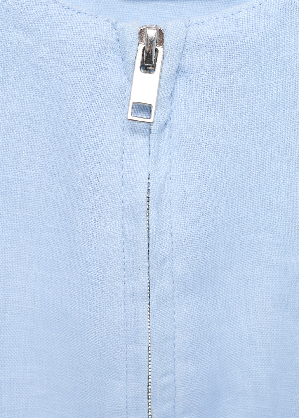 Cropped linen jacket with pockets