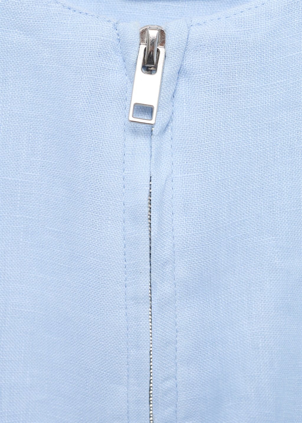 Cropped linen jacket with pockets