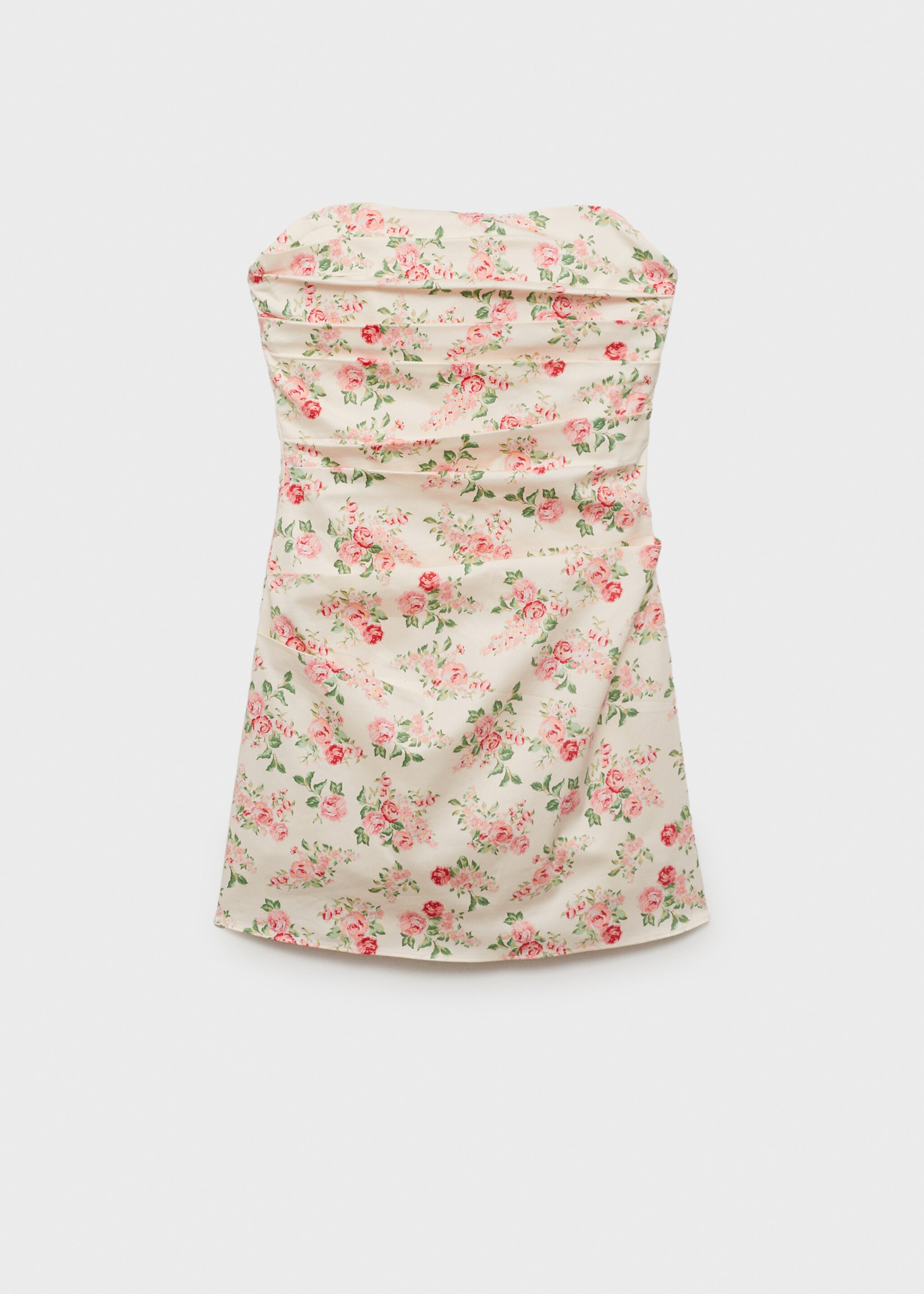 Strapless floral dress - Article without model