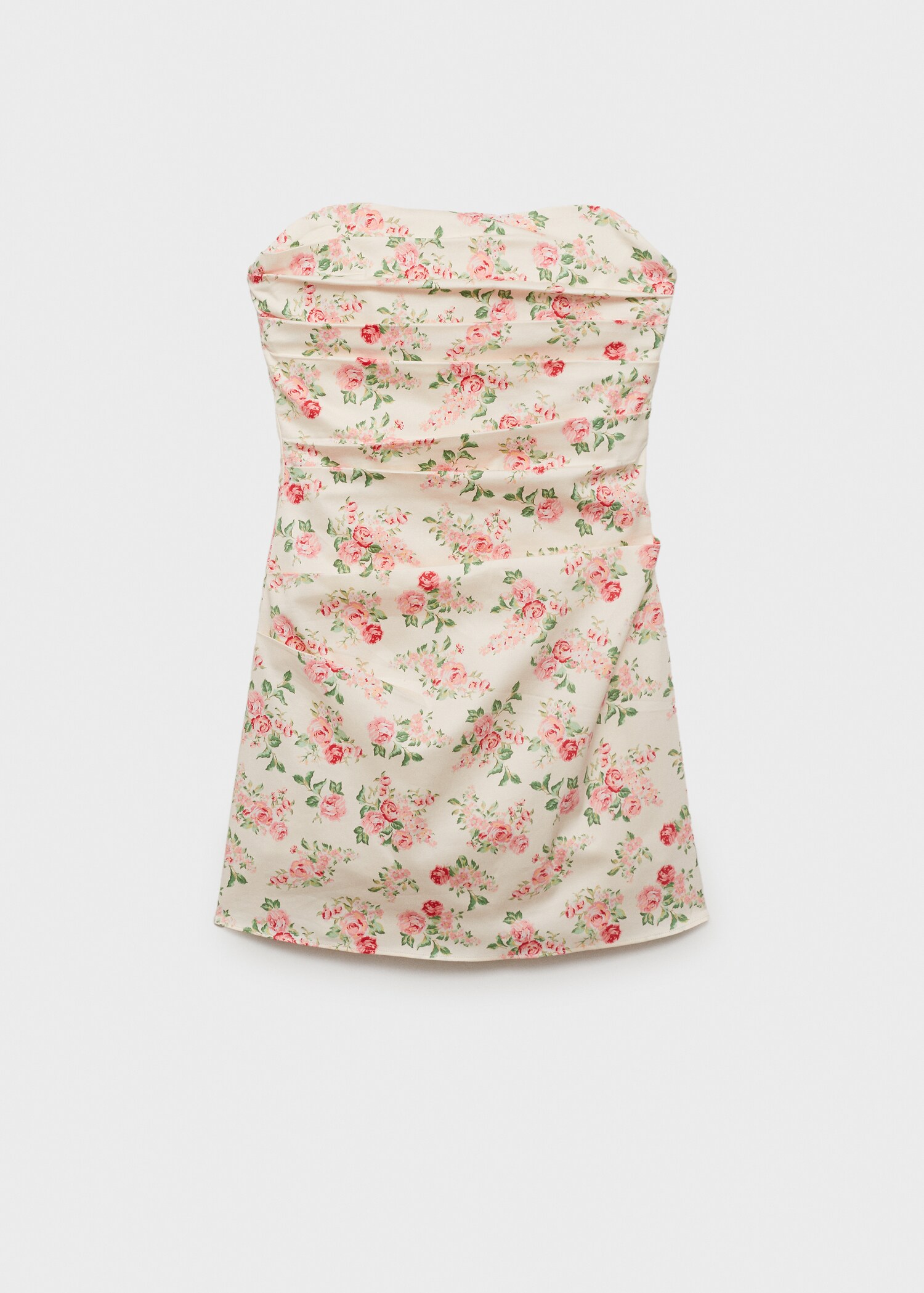 Strapless floral dress - Article without model