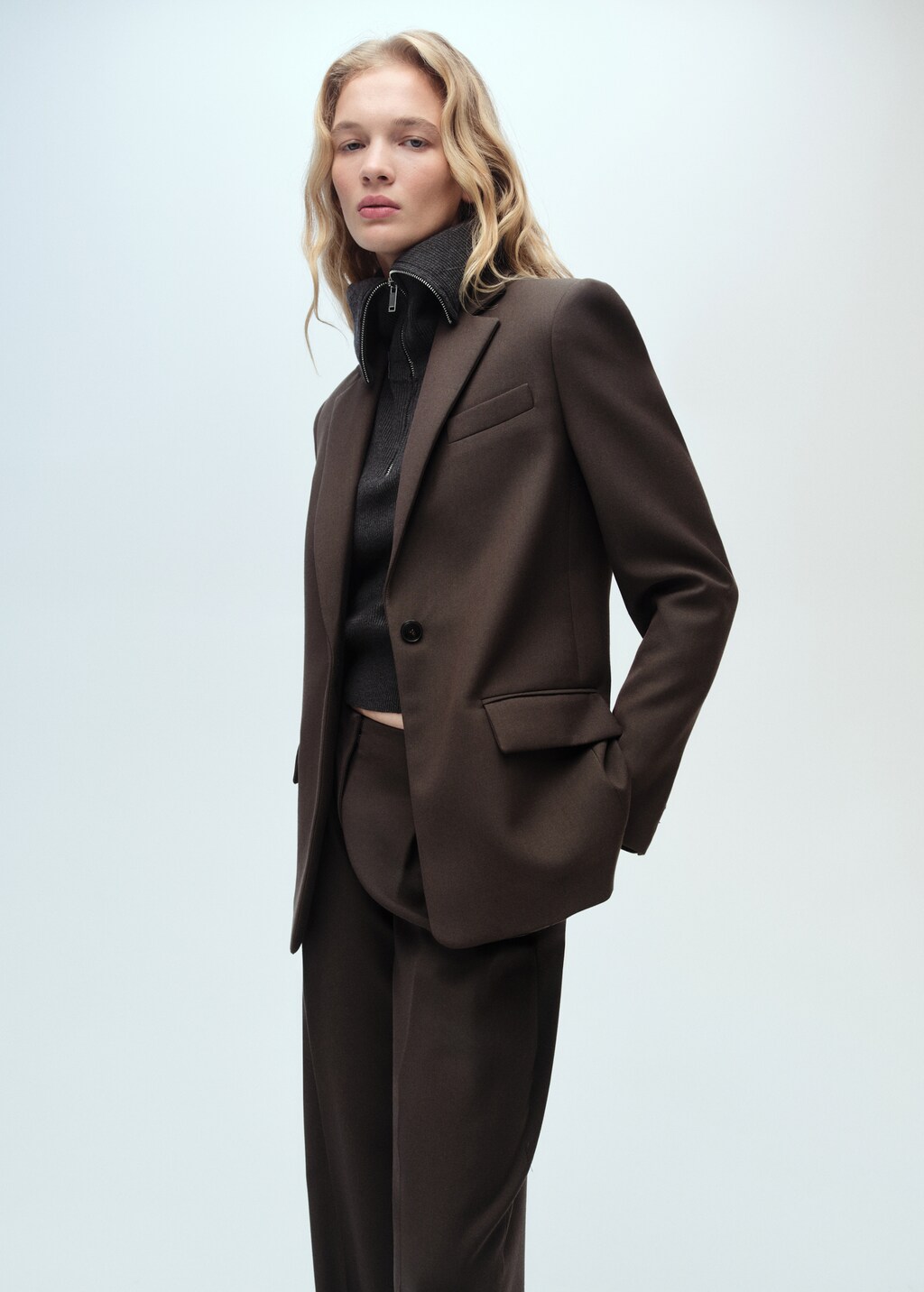 Straight-fit suit jacket - Women | MANGO USA