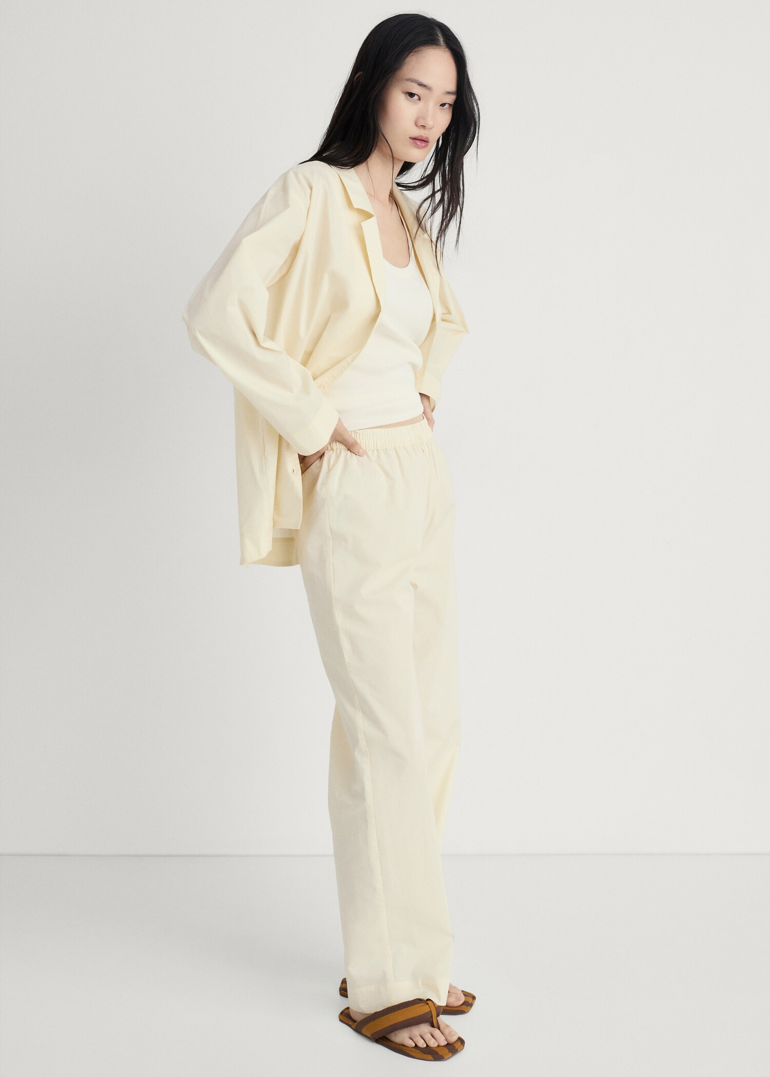 Garment-washed cotton trousers - Details of the article 2