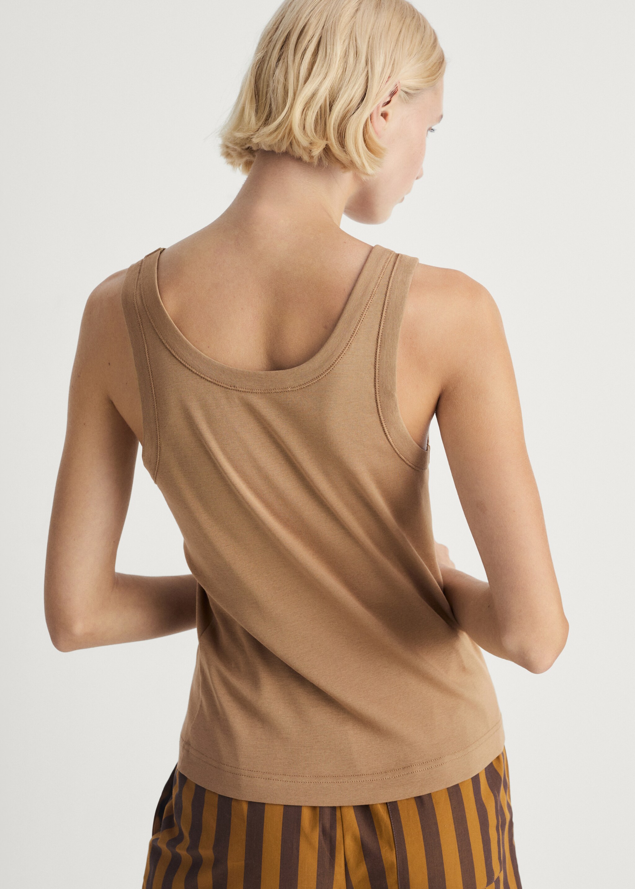 Top pyjamas cotton suspenders - Reverse of the article