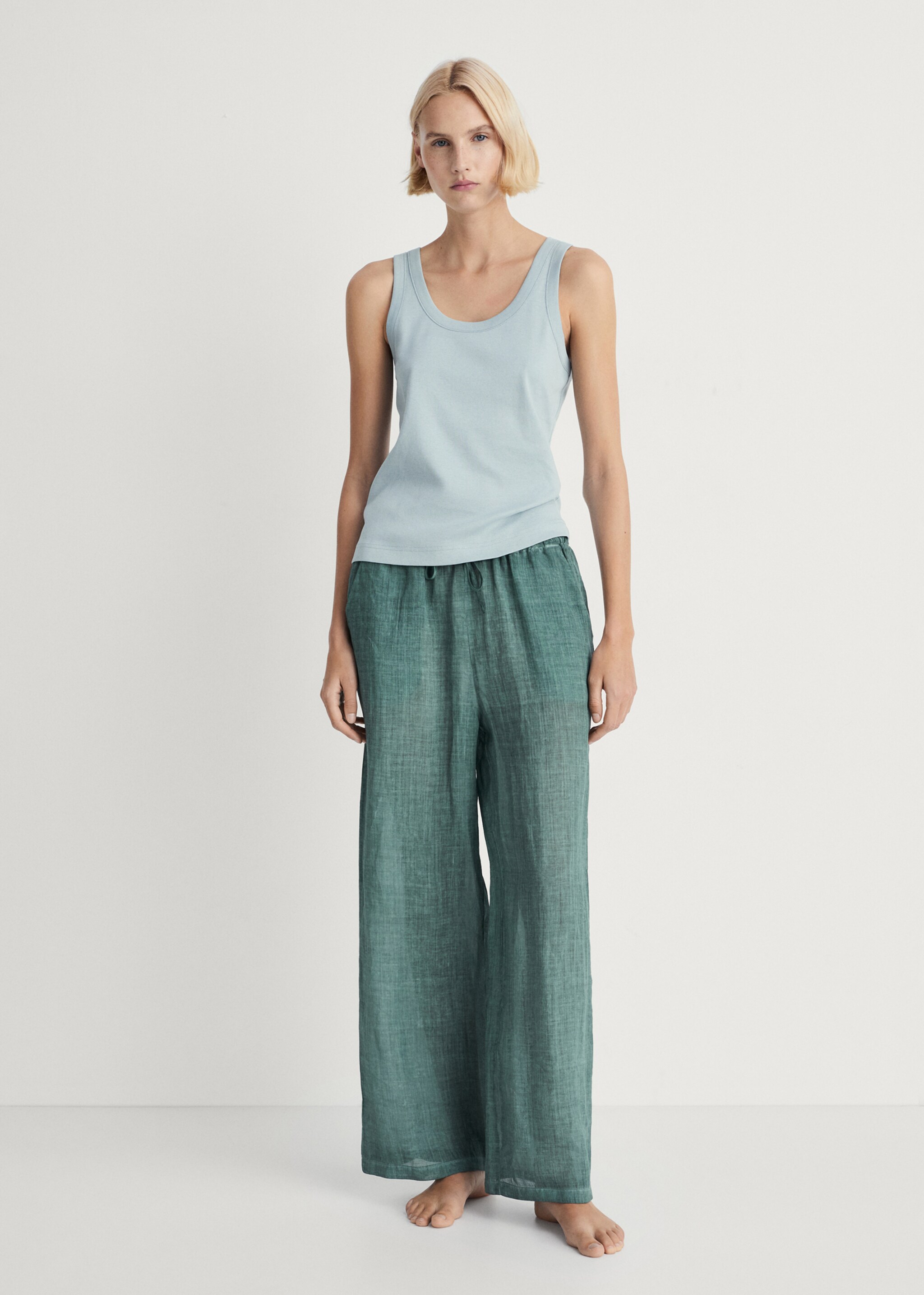 Top pyjamas cotton suspenders - General plane