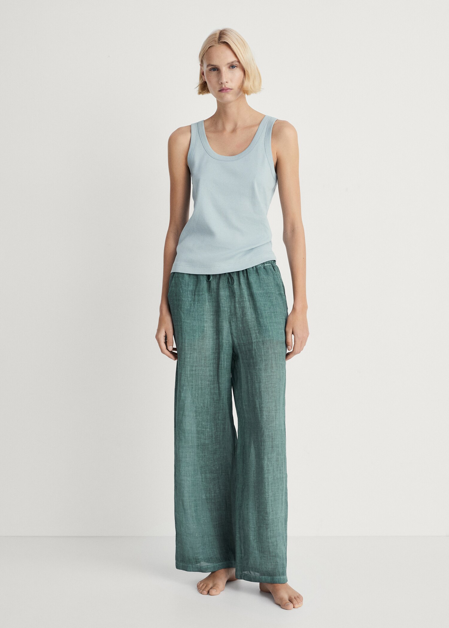 Top pyjamas cotton suspenders - General plane
