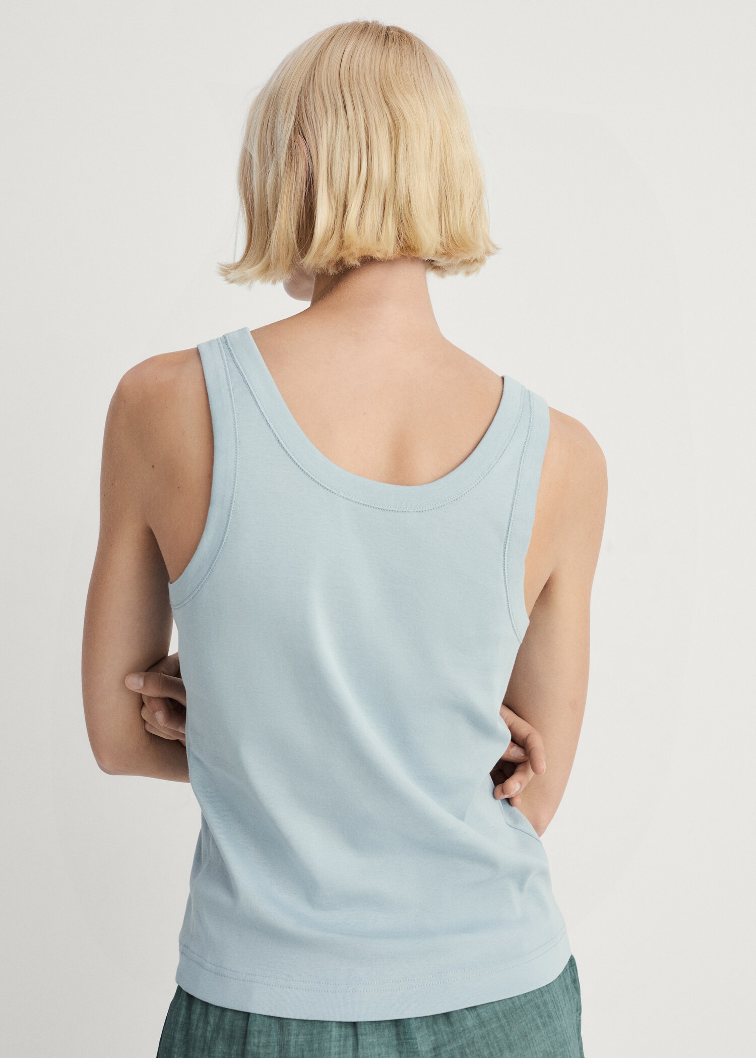 Top pyjamas cotton suspenders - Reverse of the article