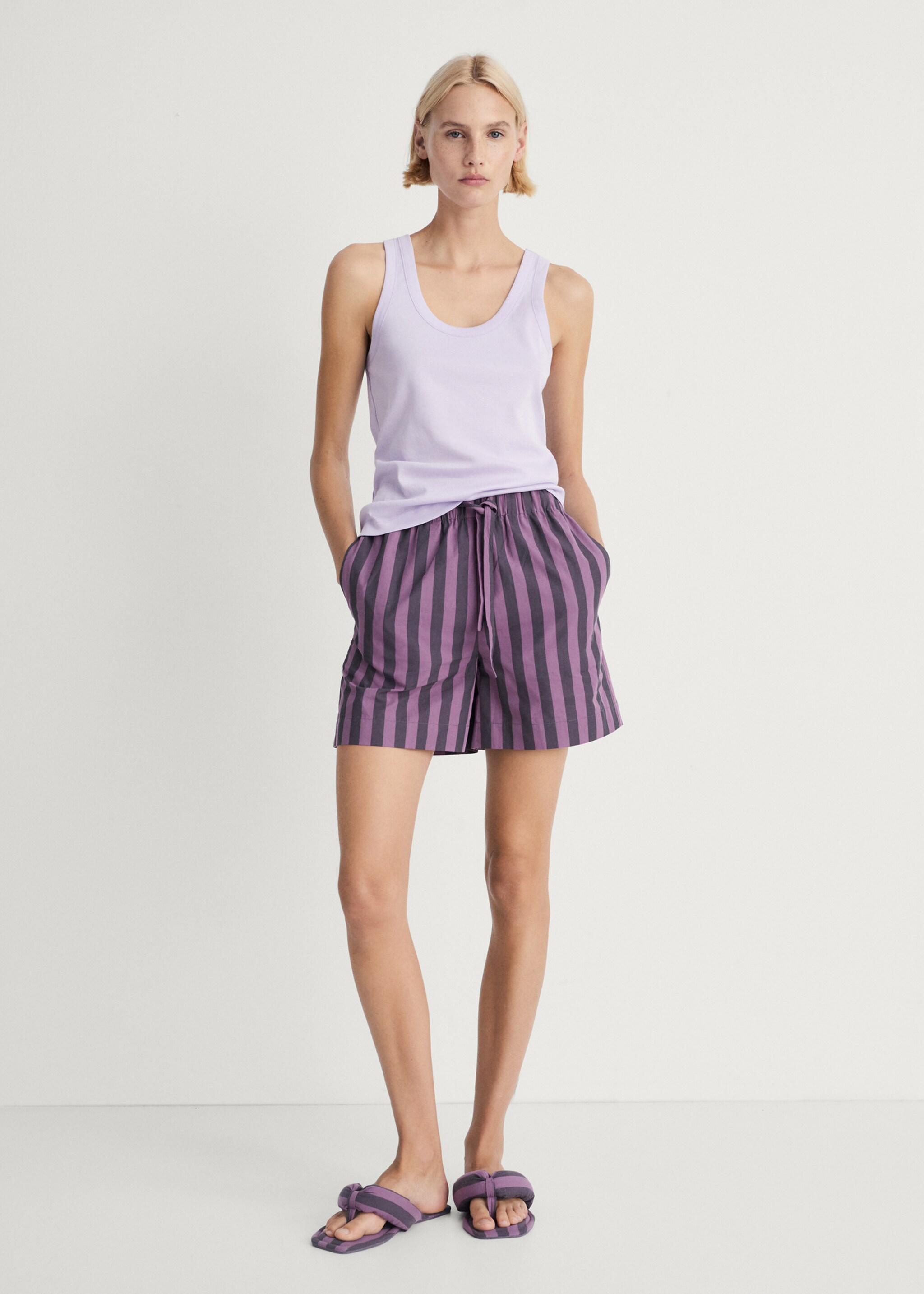Top pyjamas cotton suspenders - General plane