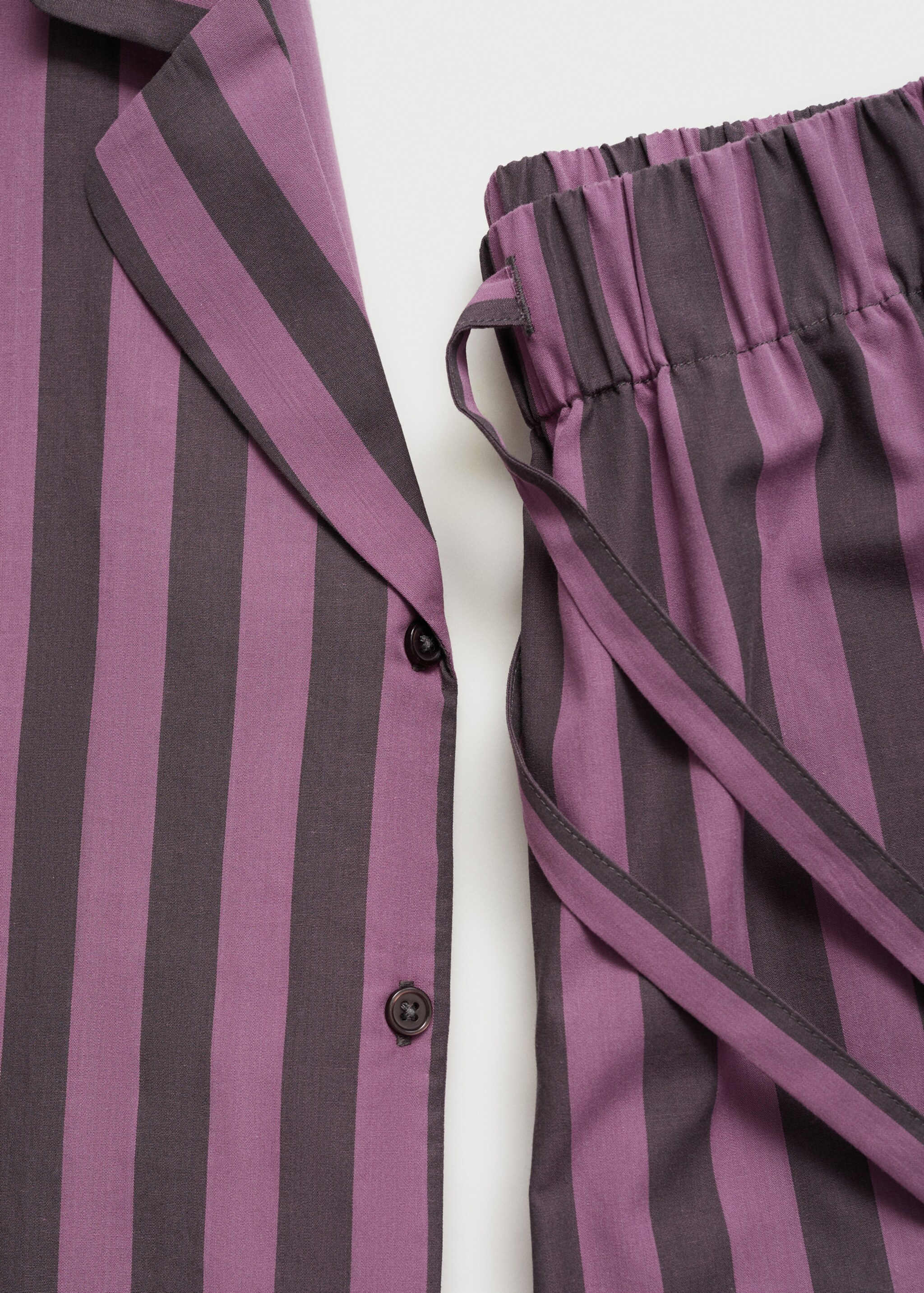 Camisa curta ratlla teixida bicolor - Detall de l'article 0