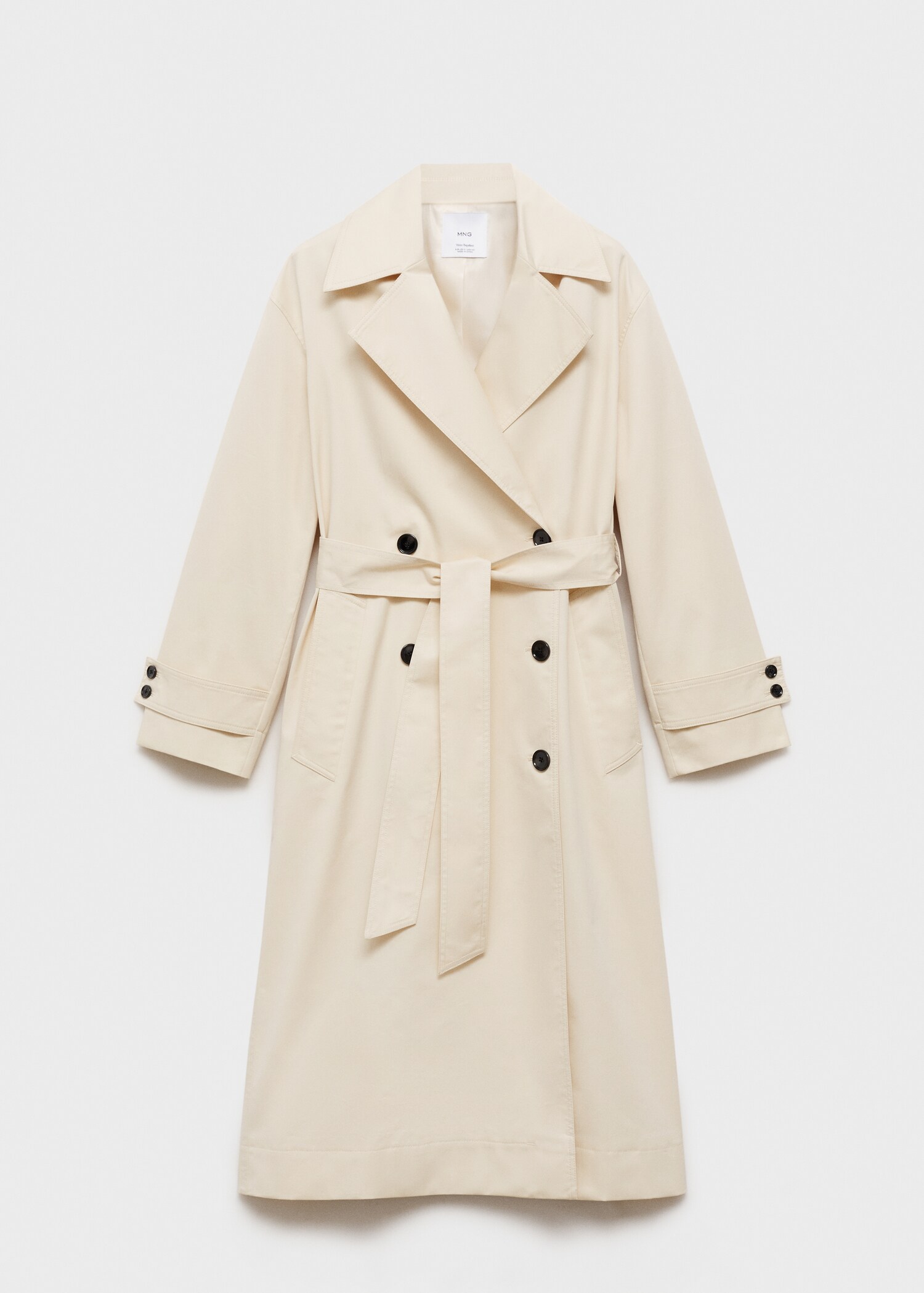 Trench largo oversize doble botonadura - Artículo sin modelo