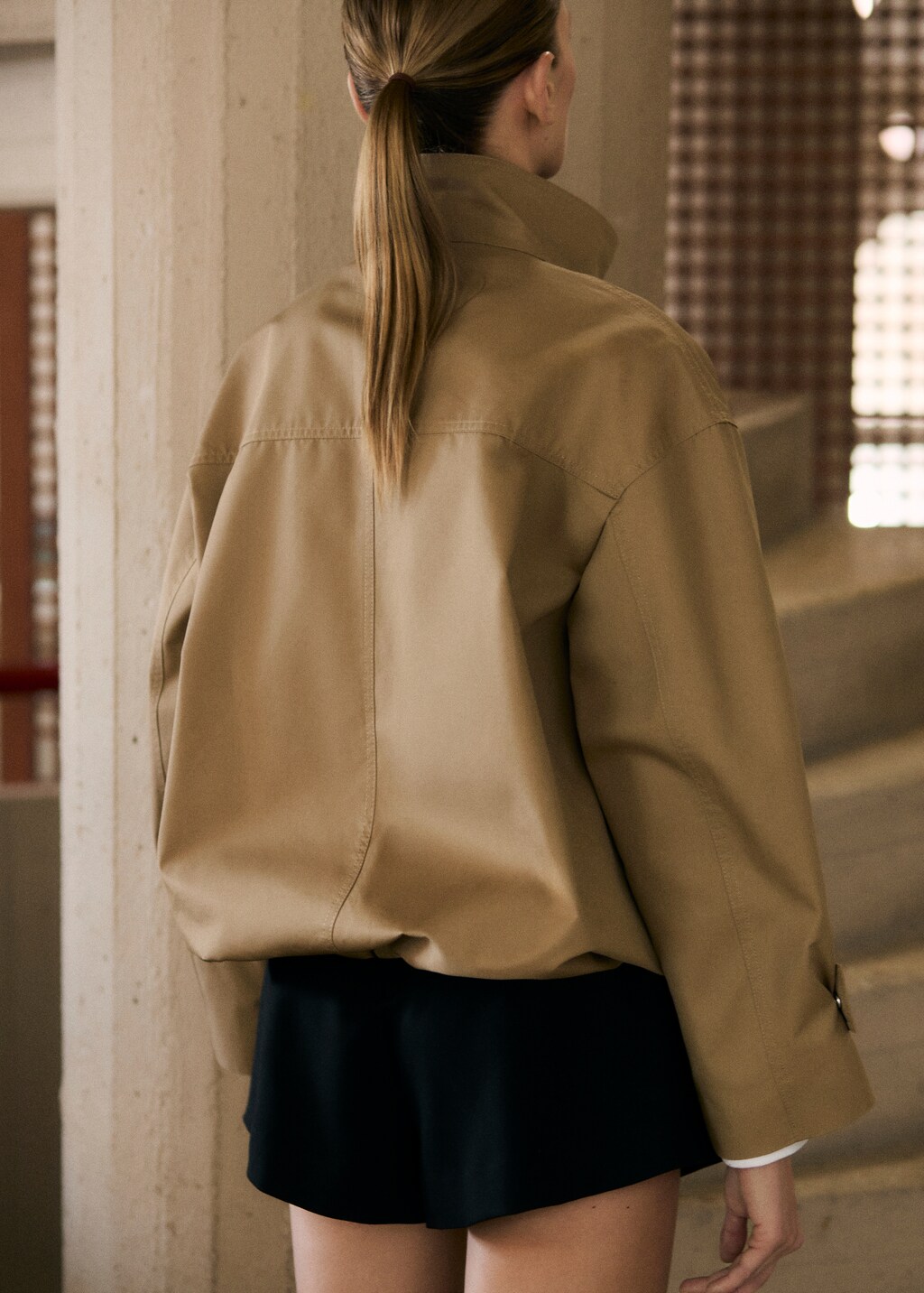 Cotton parka with gathered hem - Women | MANGO USA Cotton parka with gathered hem - Women | MANGO USA