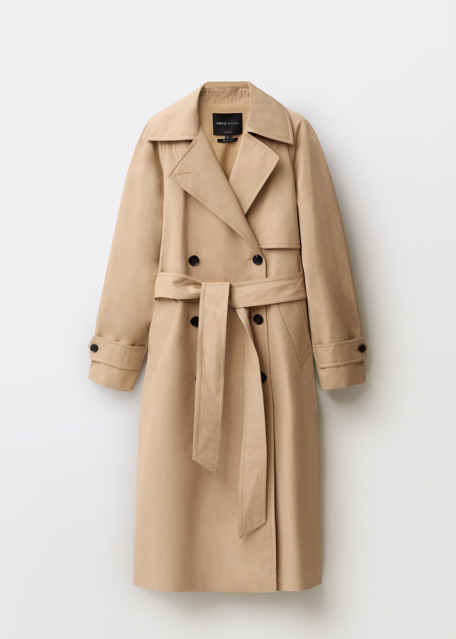 Long oversized cotton trench coat - Article without model