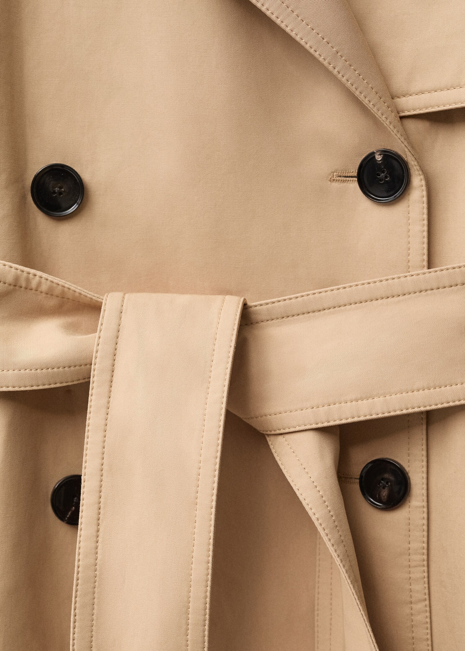 Long oversized cotton trench coat - Details of the article 0