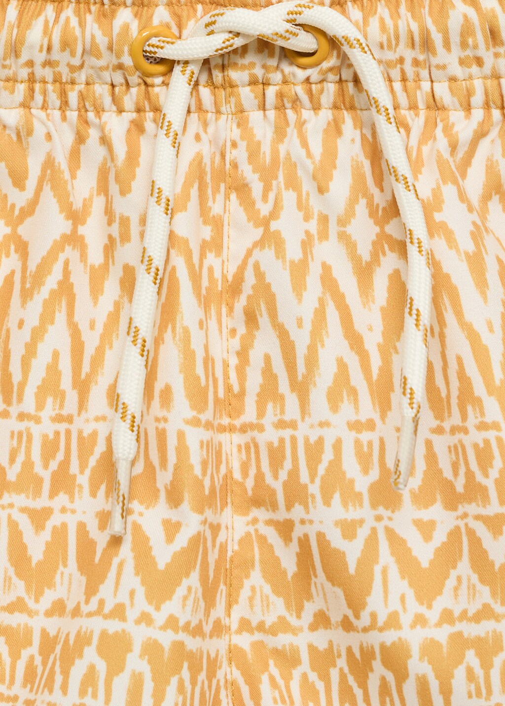 Printed swimsuit with drawstring