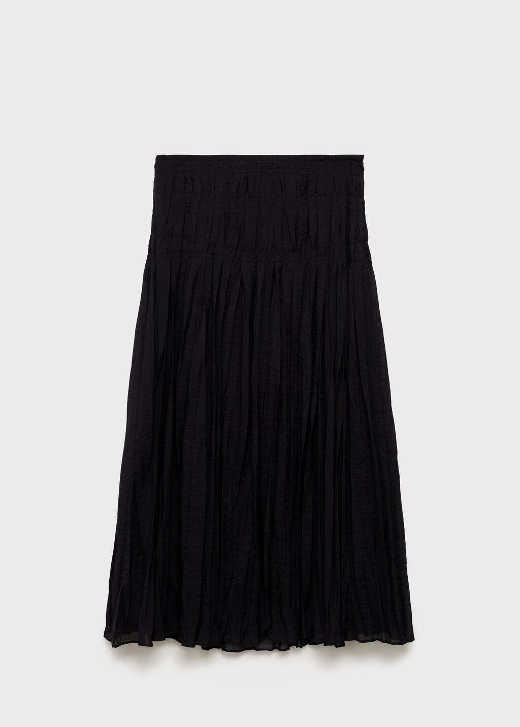 Gathered midi-skirt