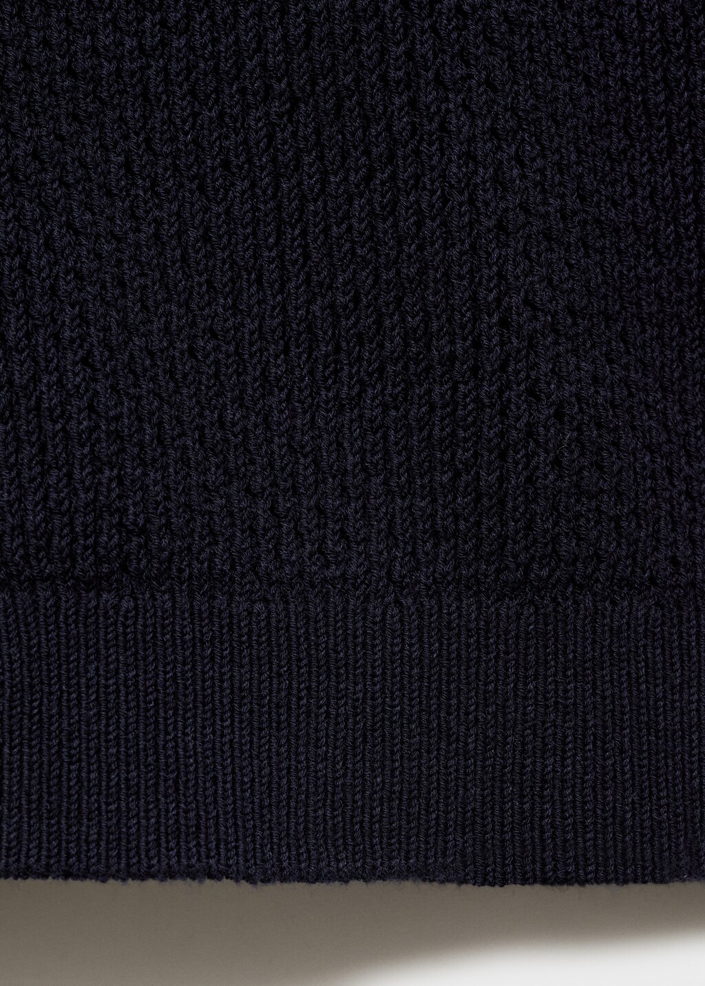 Openwork knitted cotton shirt