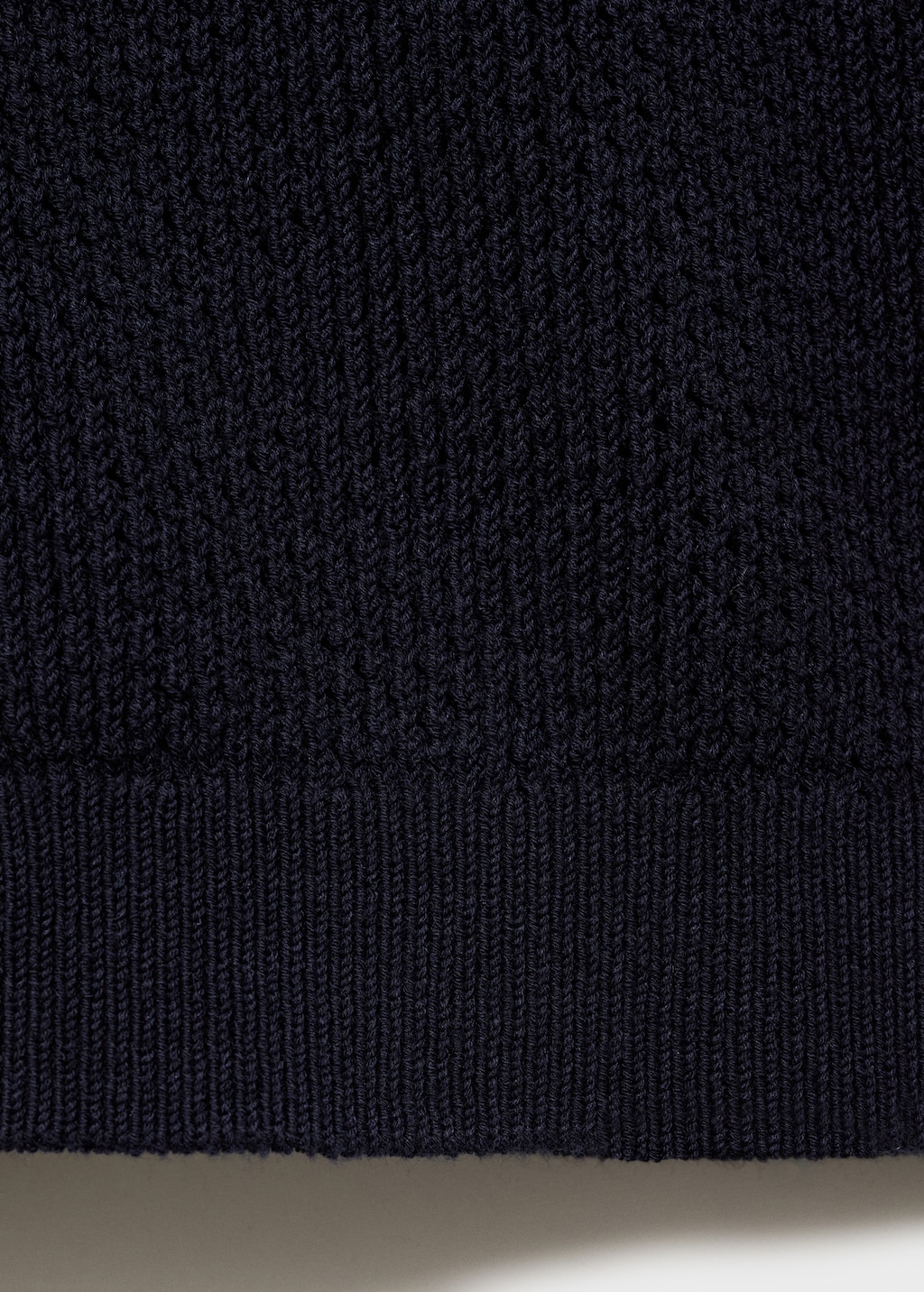 Openwork knitted cotton shirt