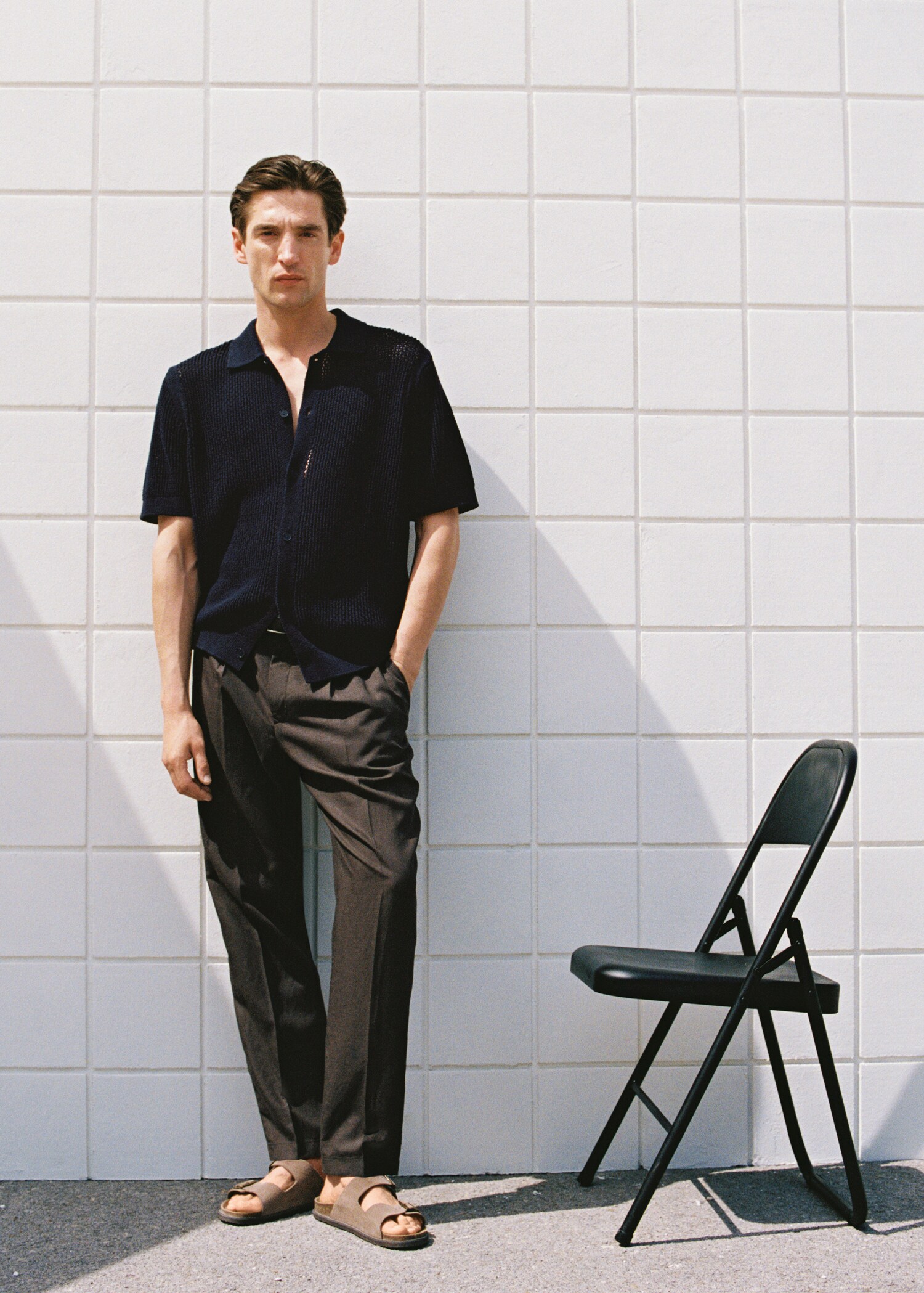 Chemise coton maille ajourée - Détail de l'article 3
