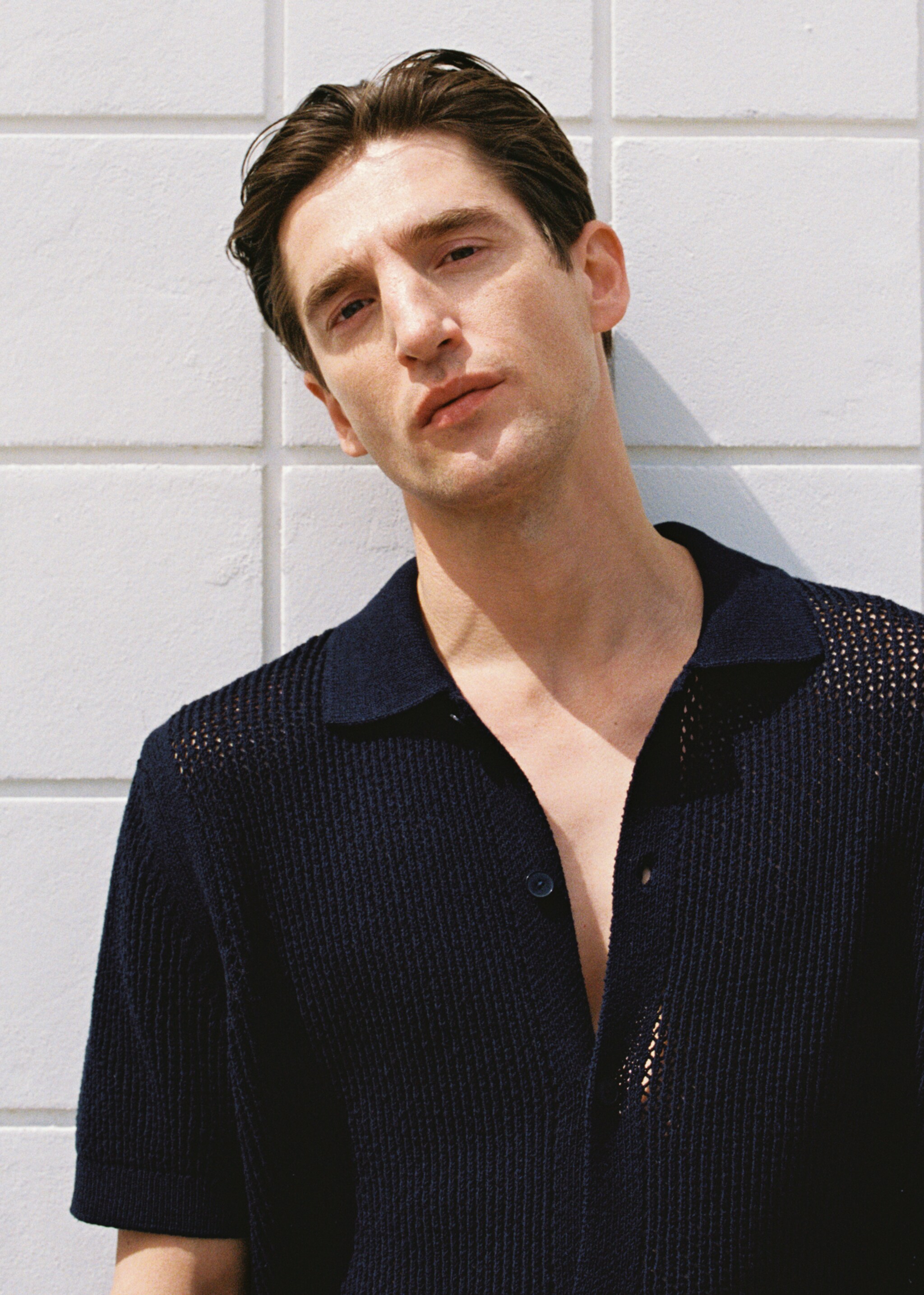 Openwork knitted cotton shirt - Details of the article 5