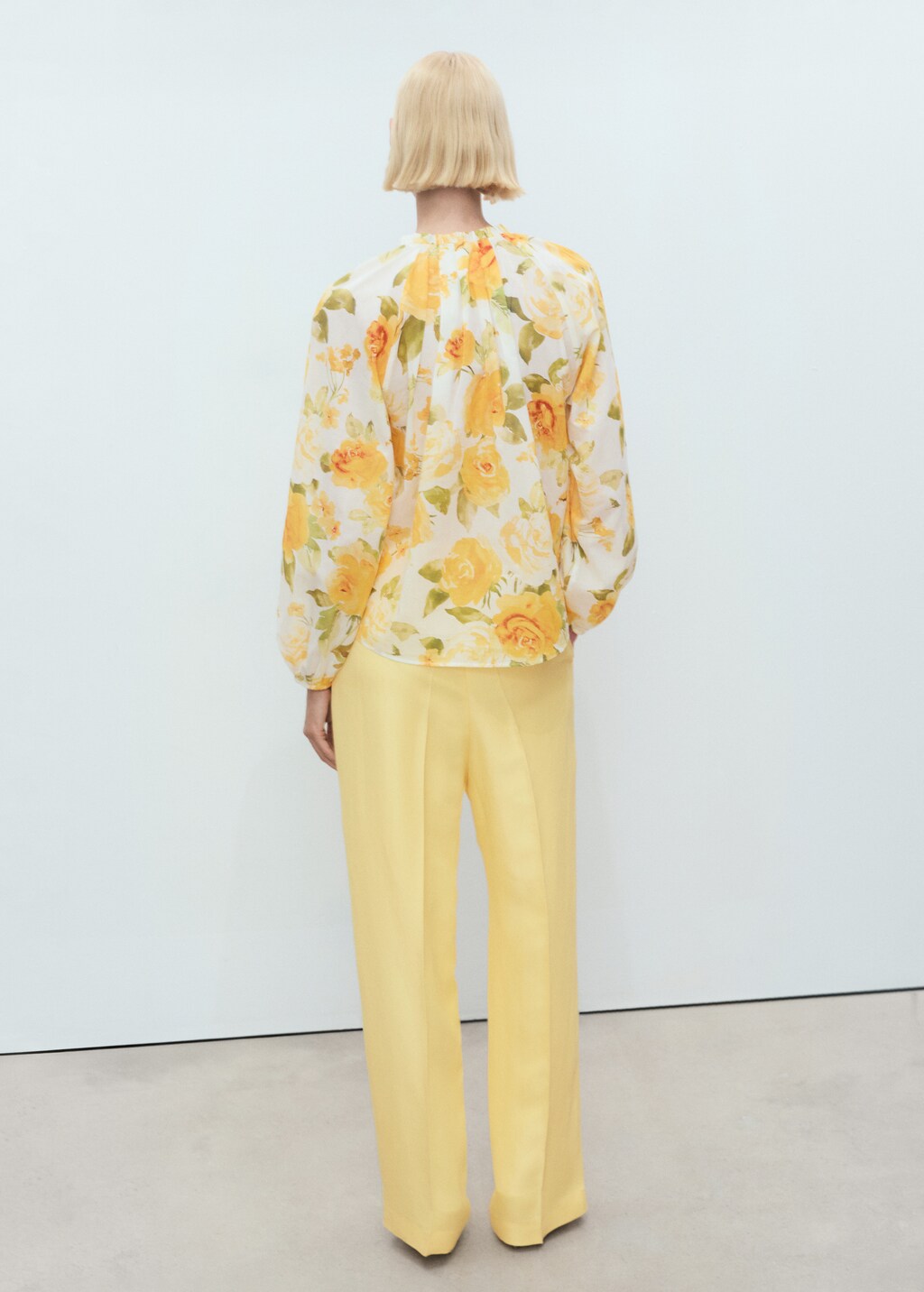 Floral cotton blouse