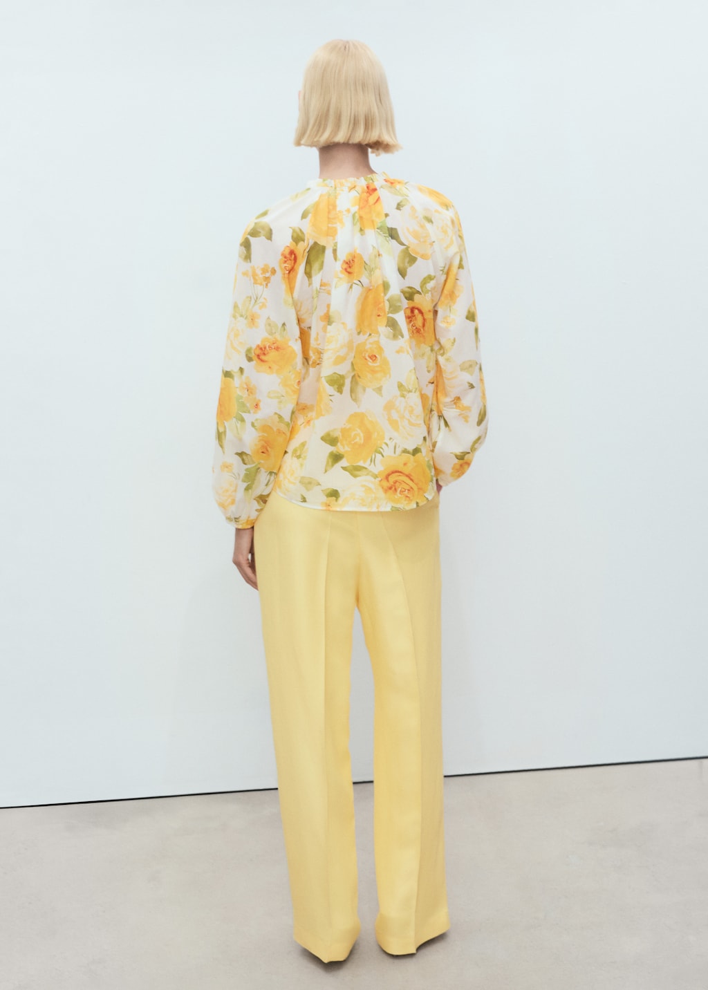 Floral cotton blouse