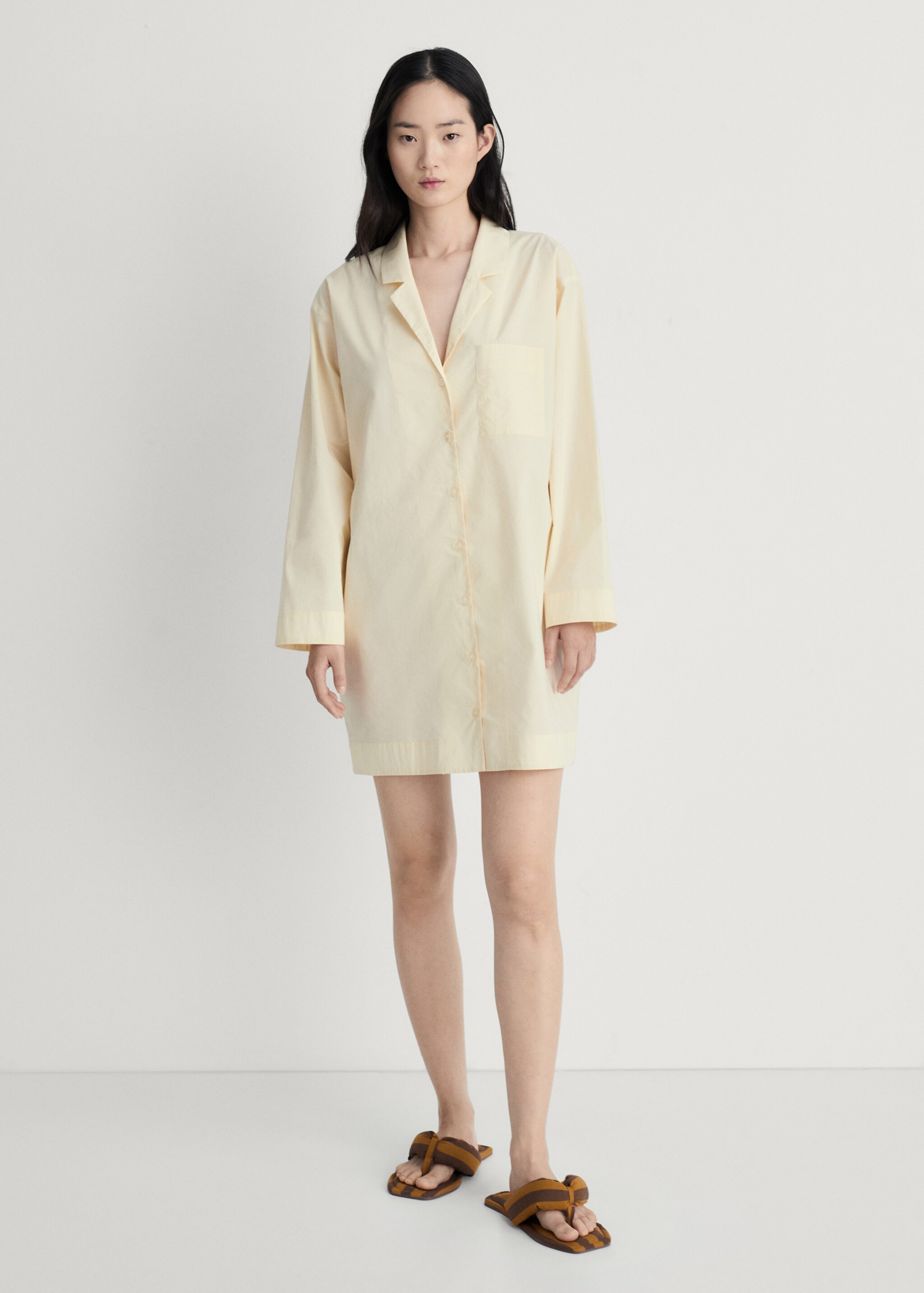 Garment-washed cotton nightgown - General plane