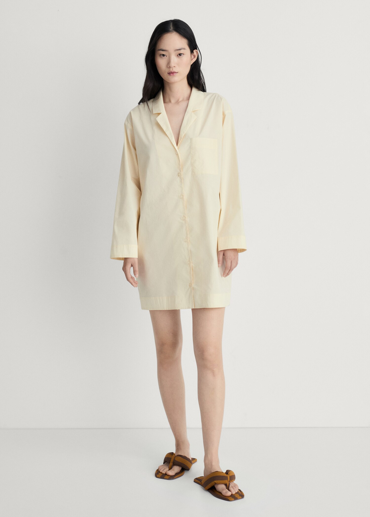 Garment-washed cotton nightgown - General plane