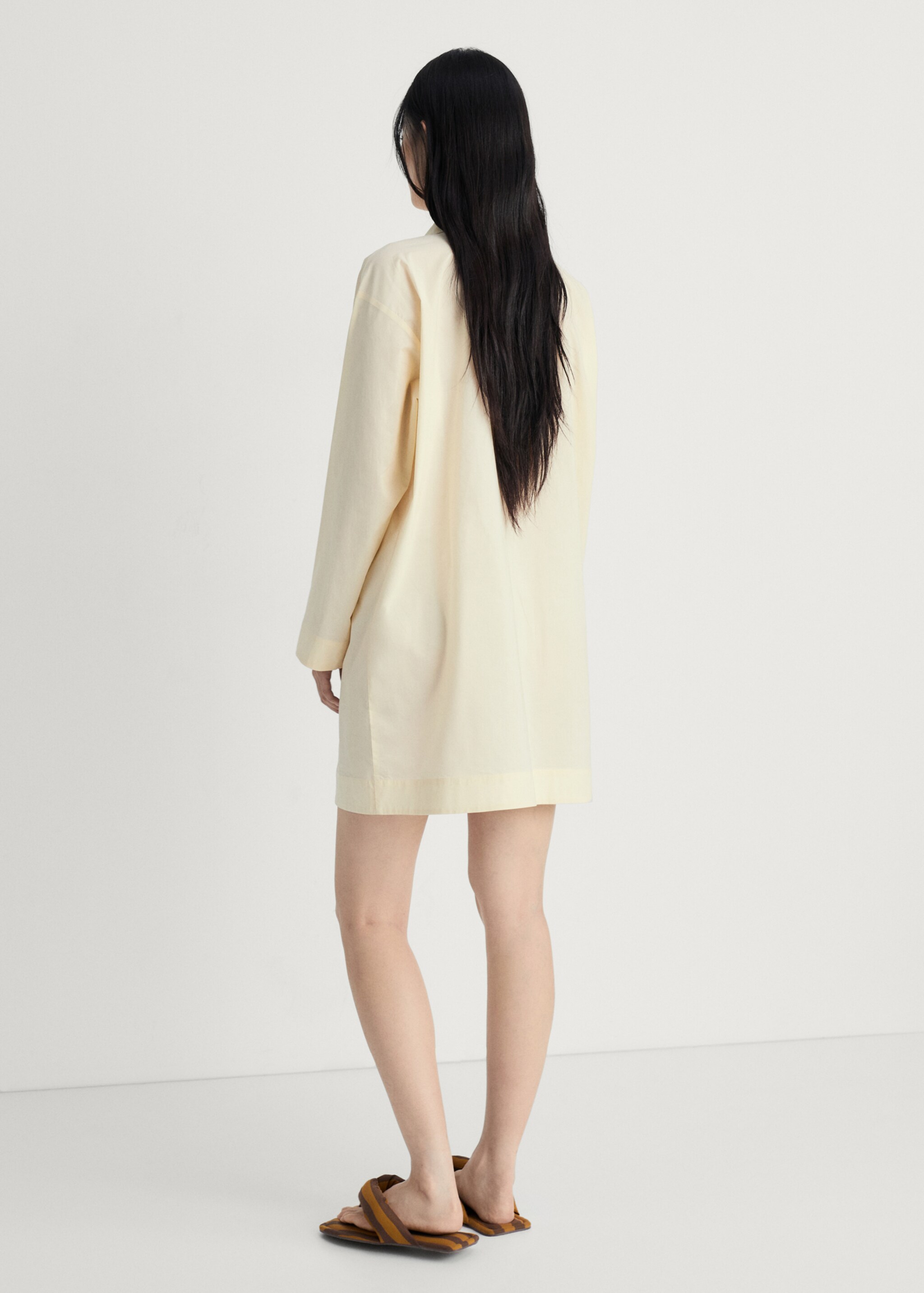 Garment-washed cotton nightgown - Reverse of the article