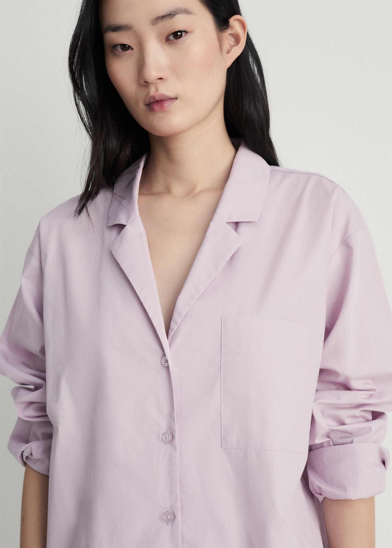 Chemise de nuit en coton garment washed - Plan moyen