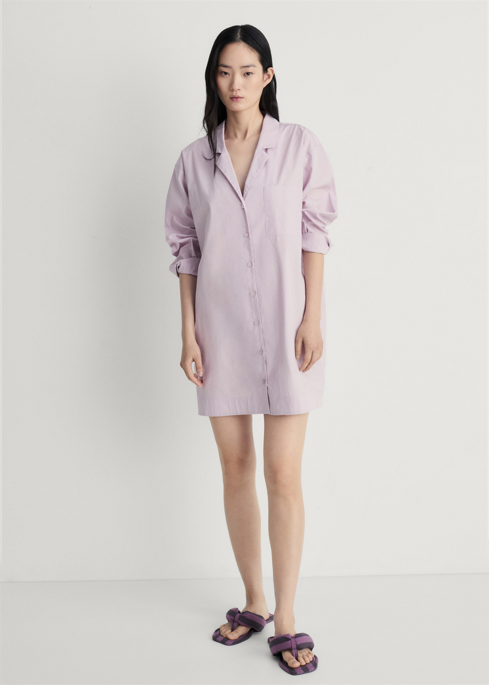 Garment-washed cotton nightgown - General plane
