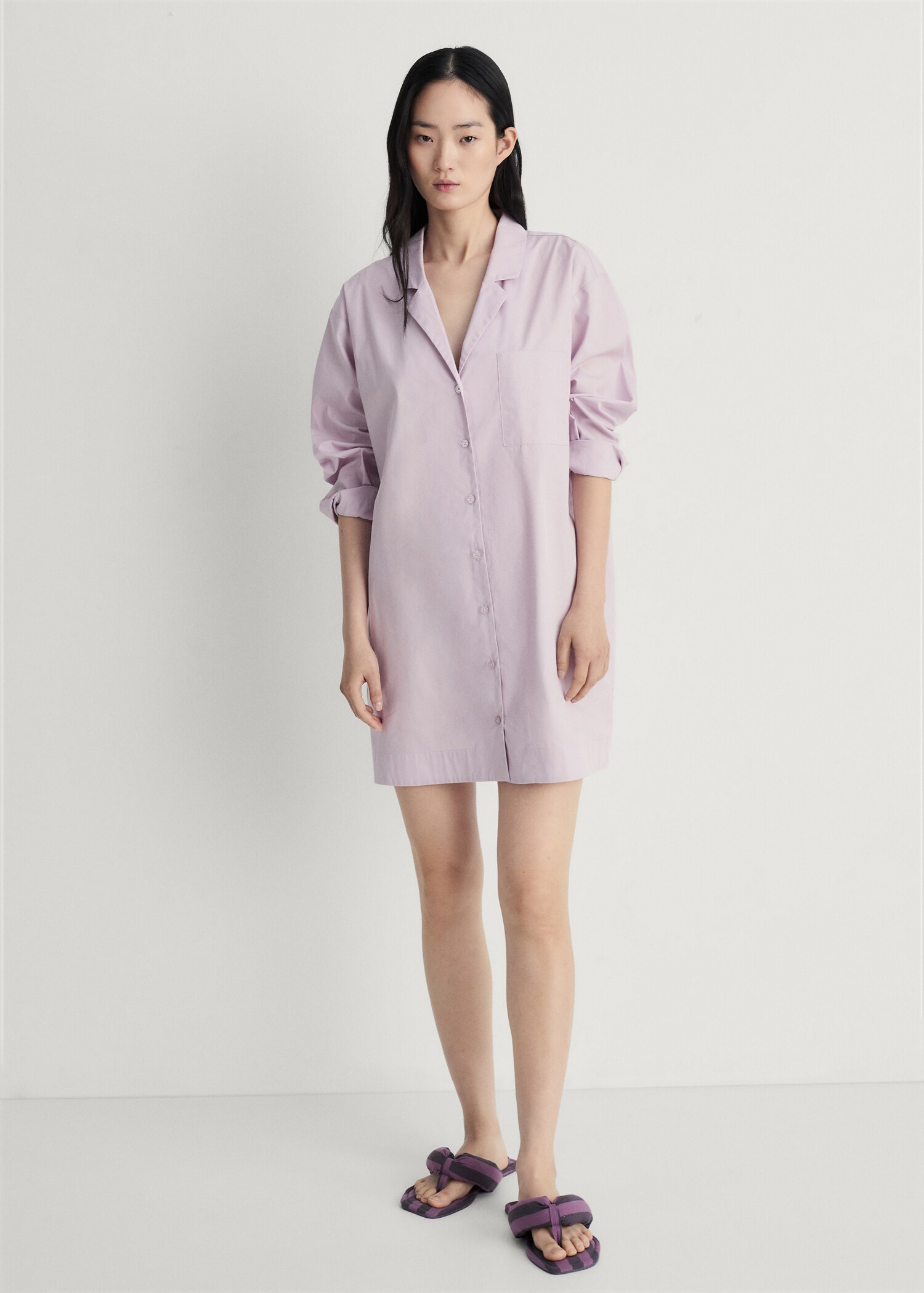 Garment-washed cotton nightgown - General plane