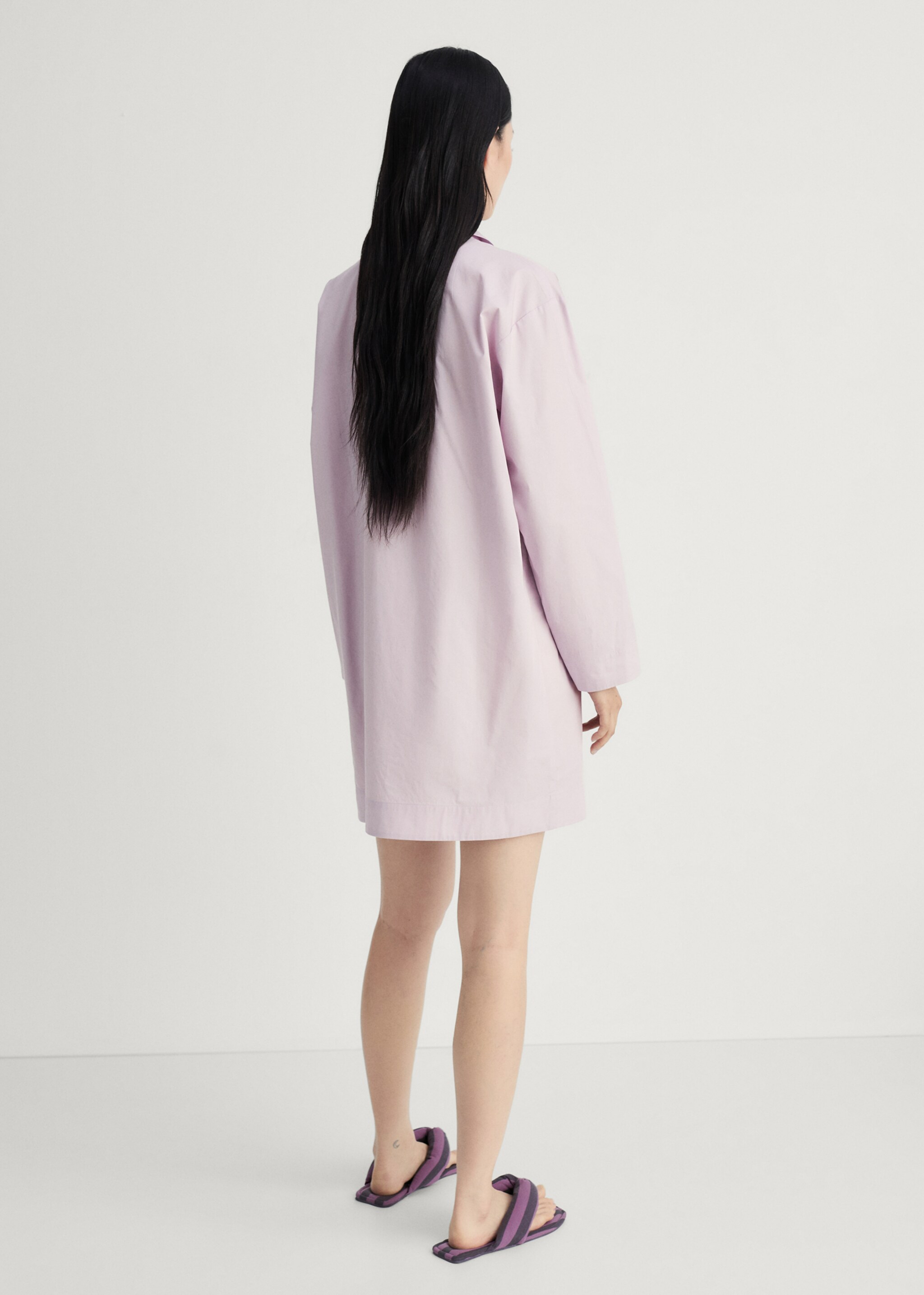 Garment-washed cotton nightgown - Reverse of the article