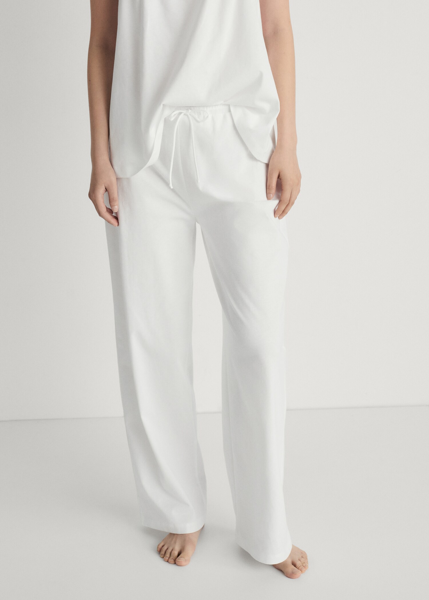 Long cotton trousers - Medium plane