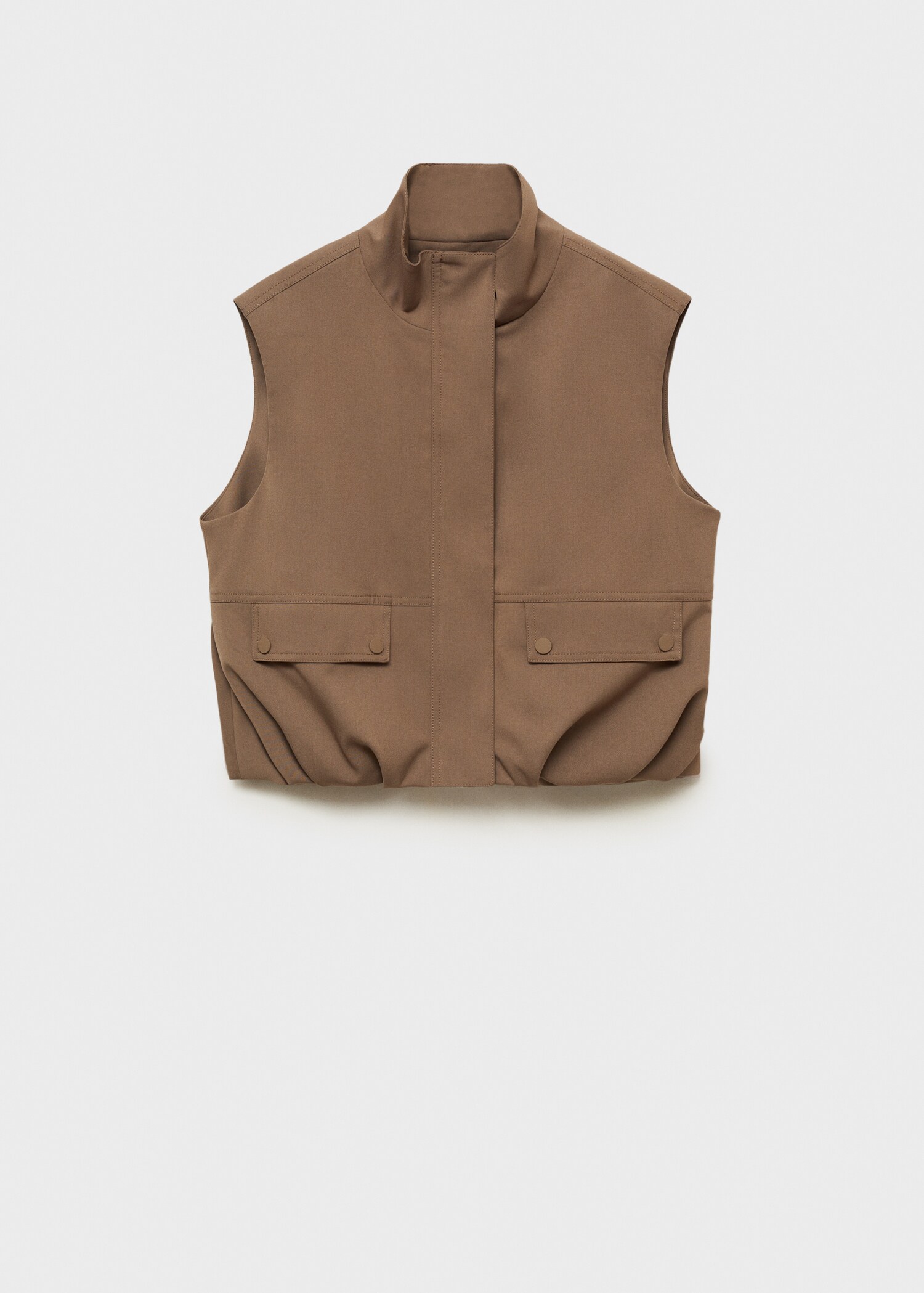 Oversized gilet with pockets - Article without model