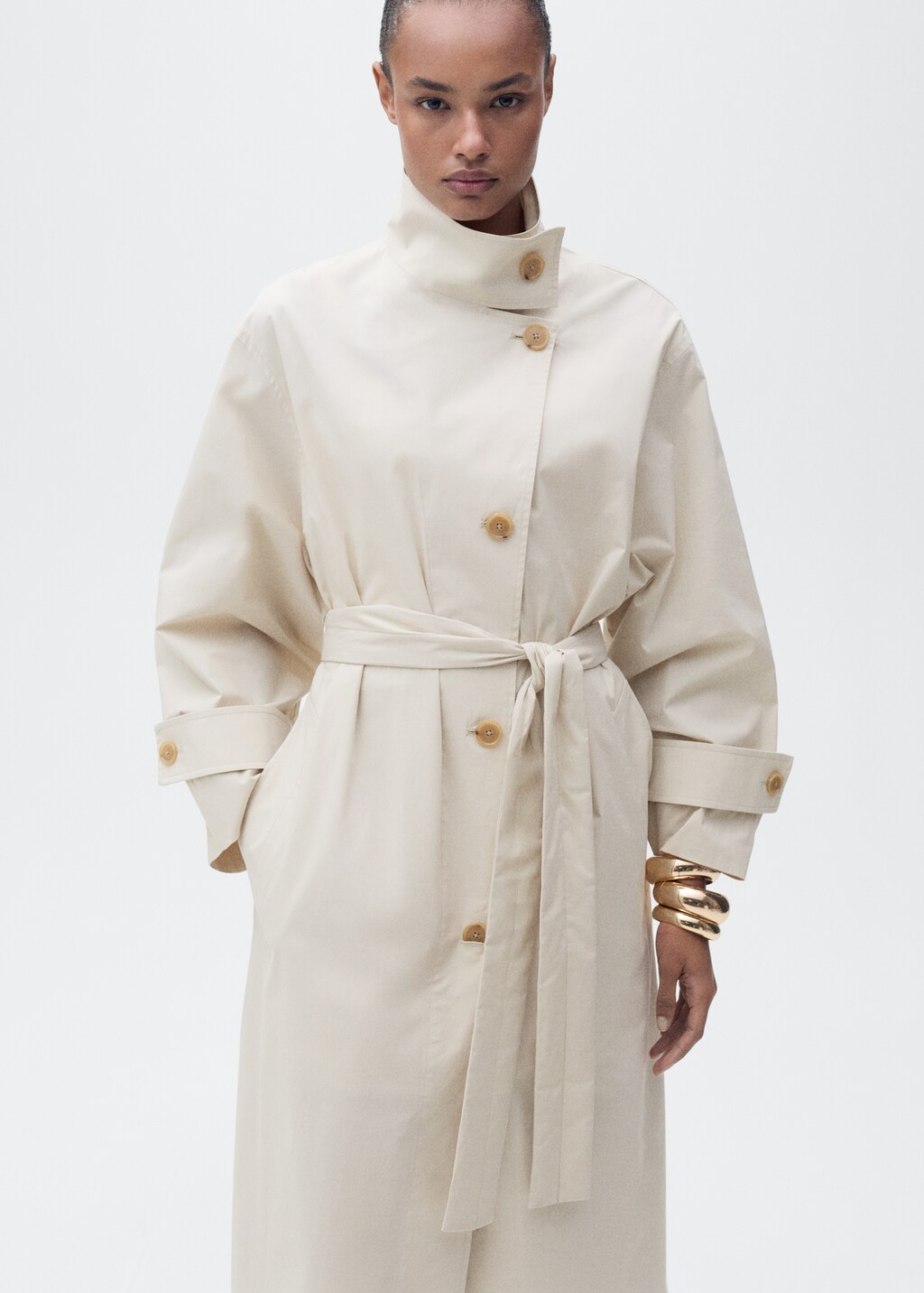 Oversized cotton trench coat - Women | MANGO USA Oversized cotton trench coat - Women | MANGO USA
