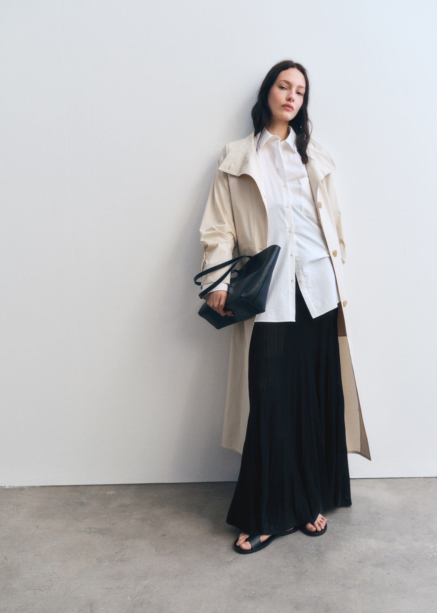 Oversized cotton trench coat - Details of the article 9