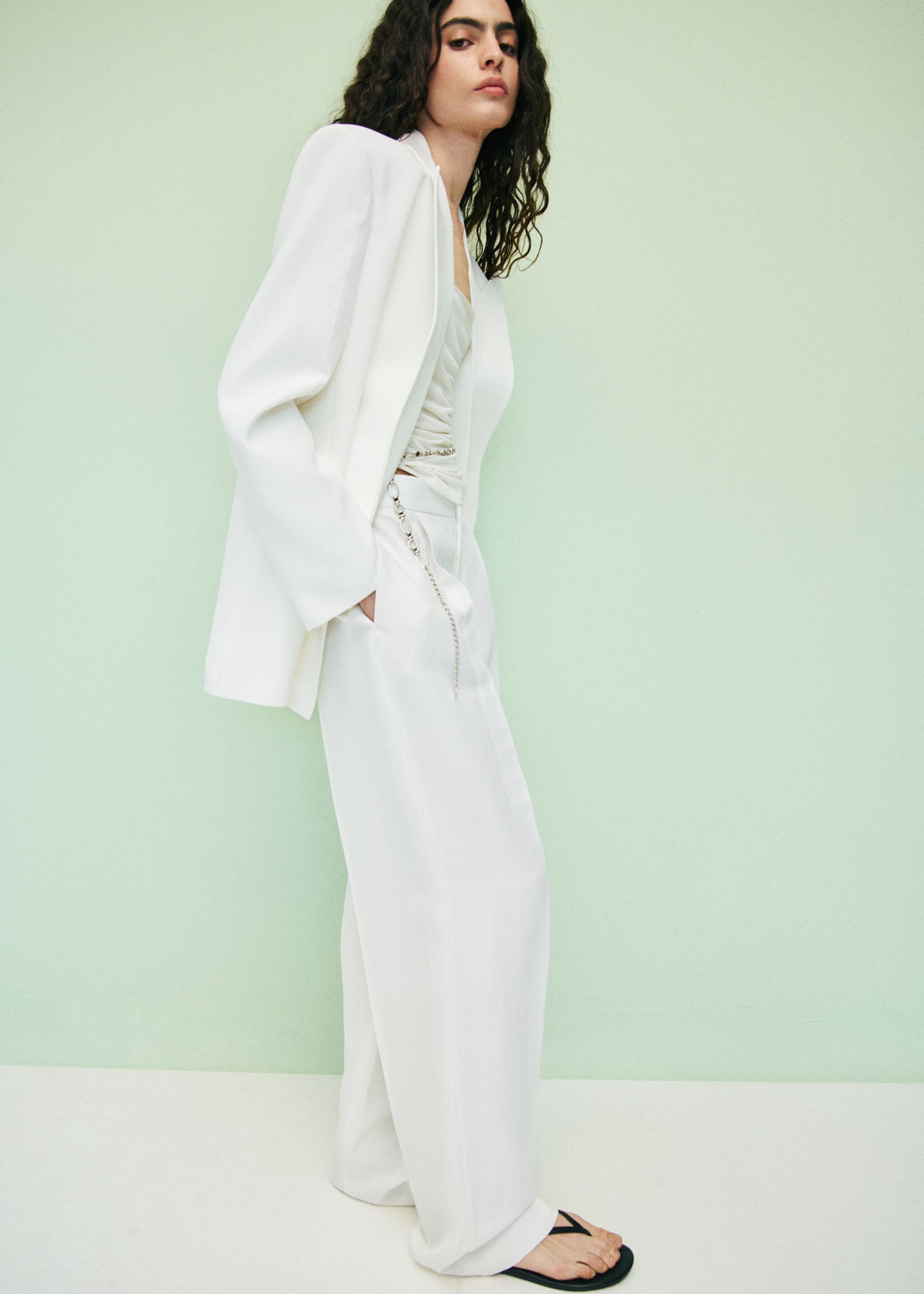 Straight button suit blazer - Details of the article 6