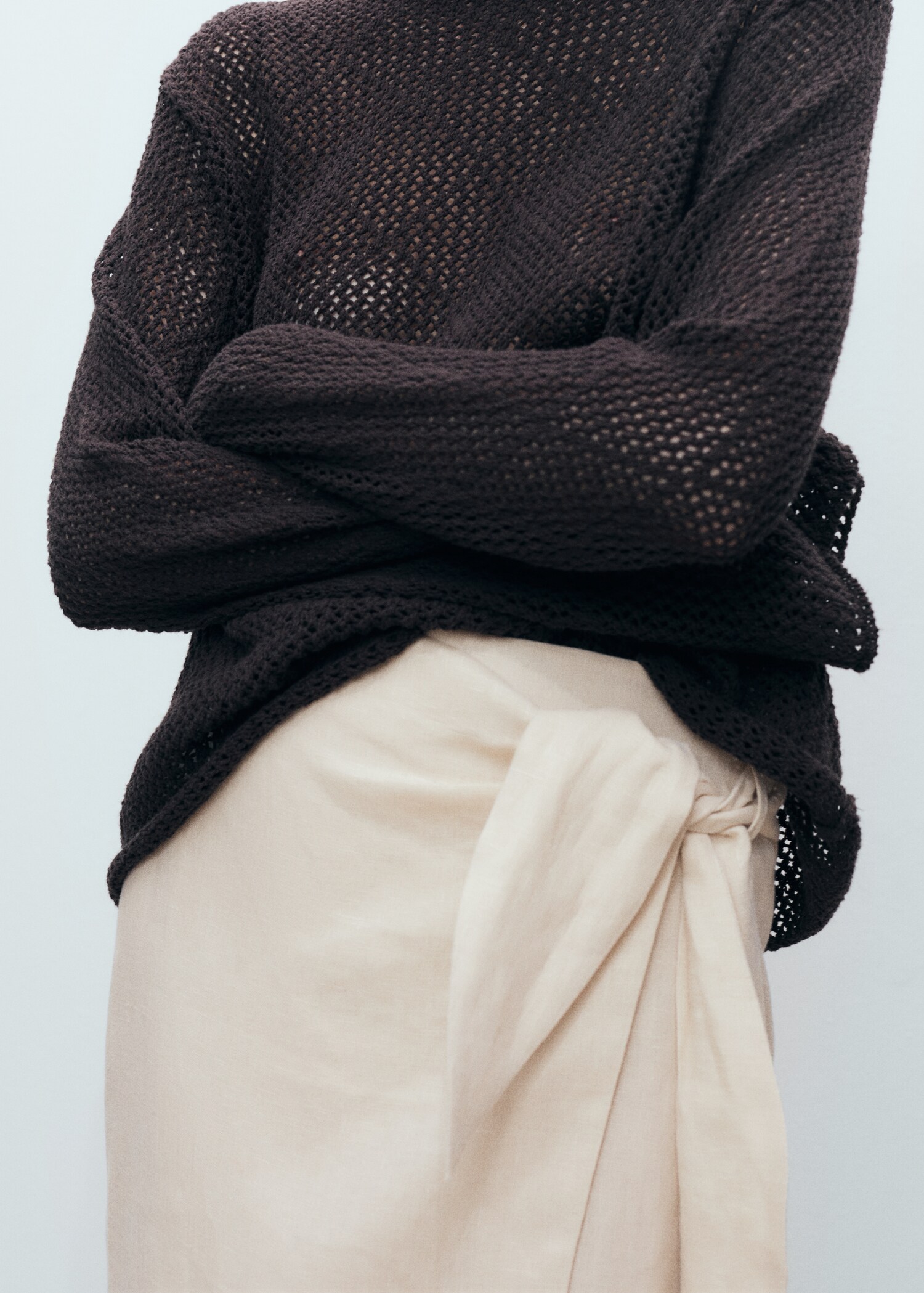 Linen sarong skirt - Details of the article 6