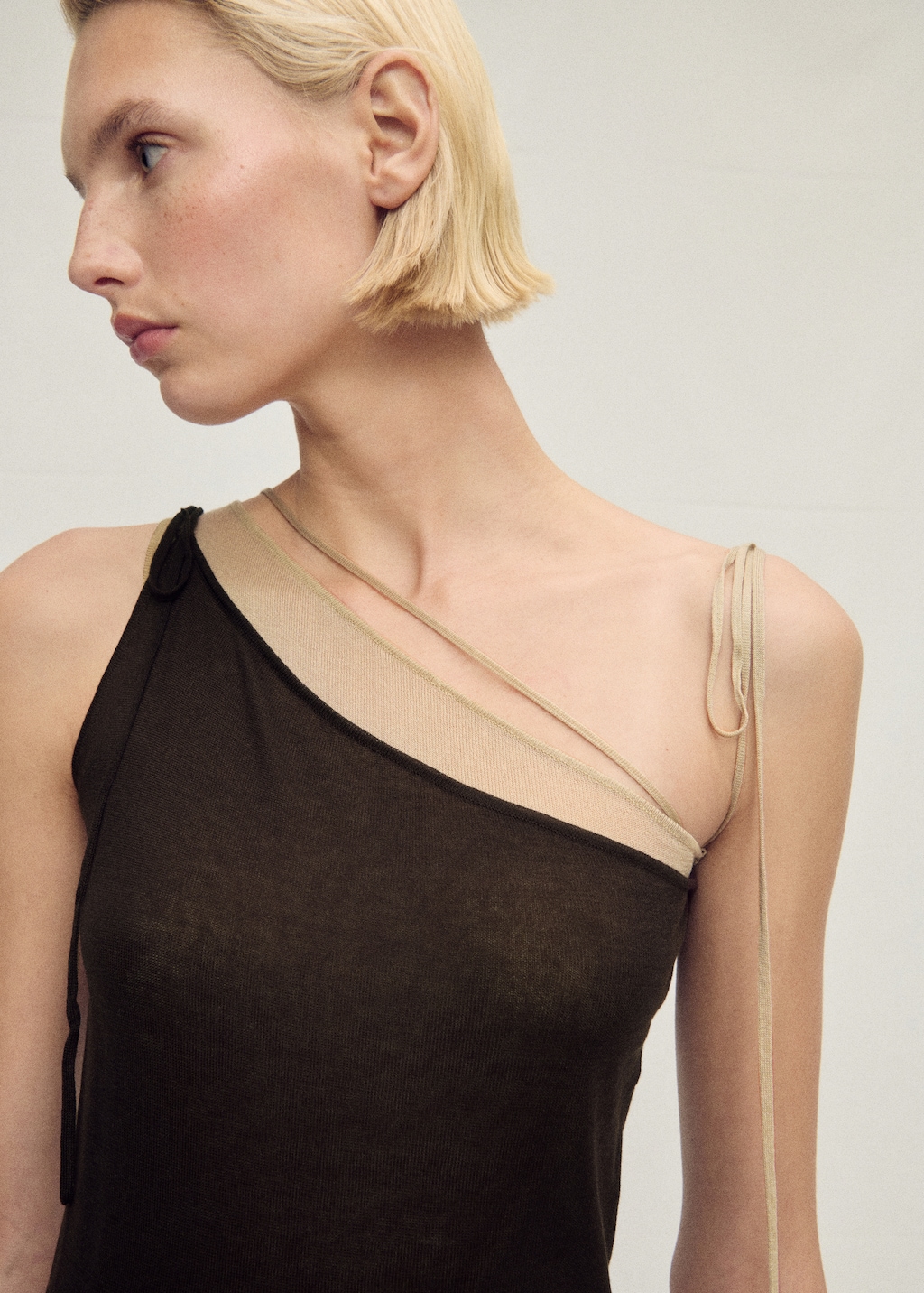 Combined lyocell knitted dress