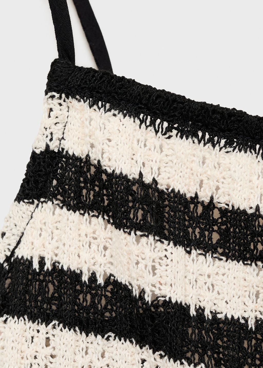 Striped knitted fitted top