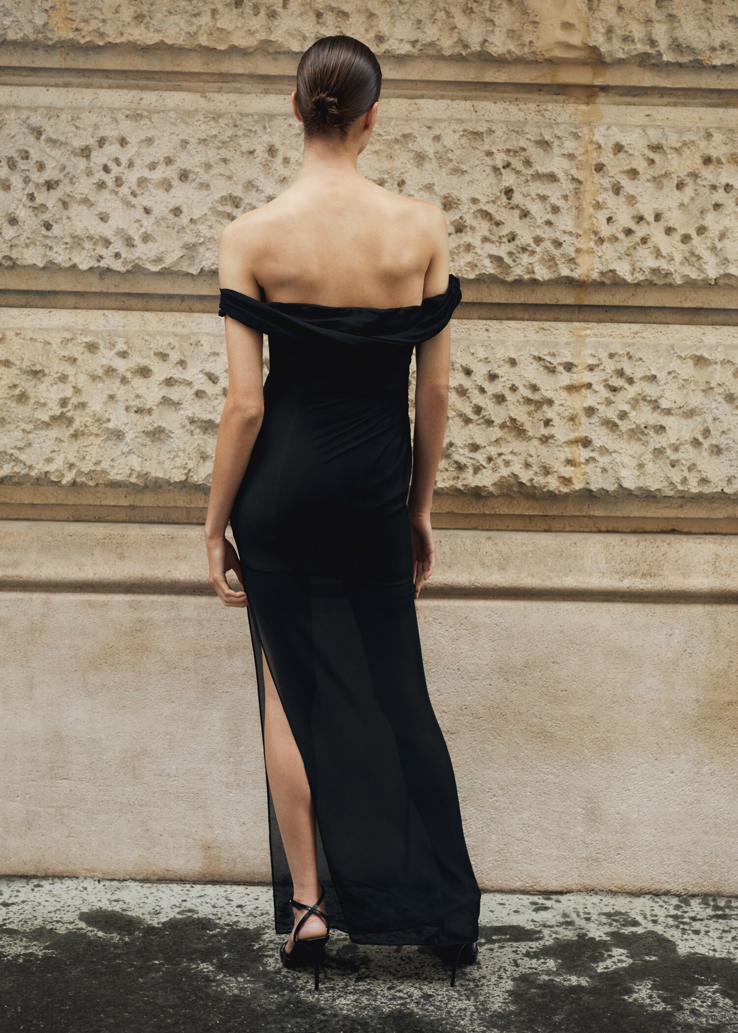 Robe corset tulle épaules dénudées - Verso de l’article