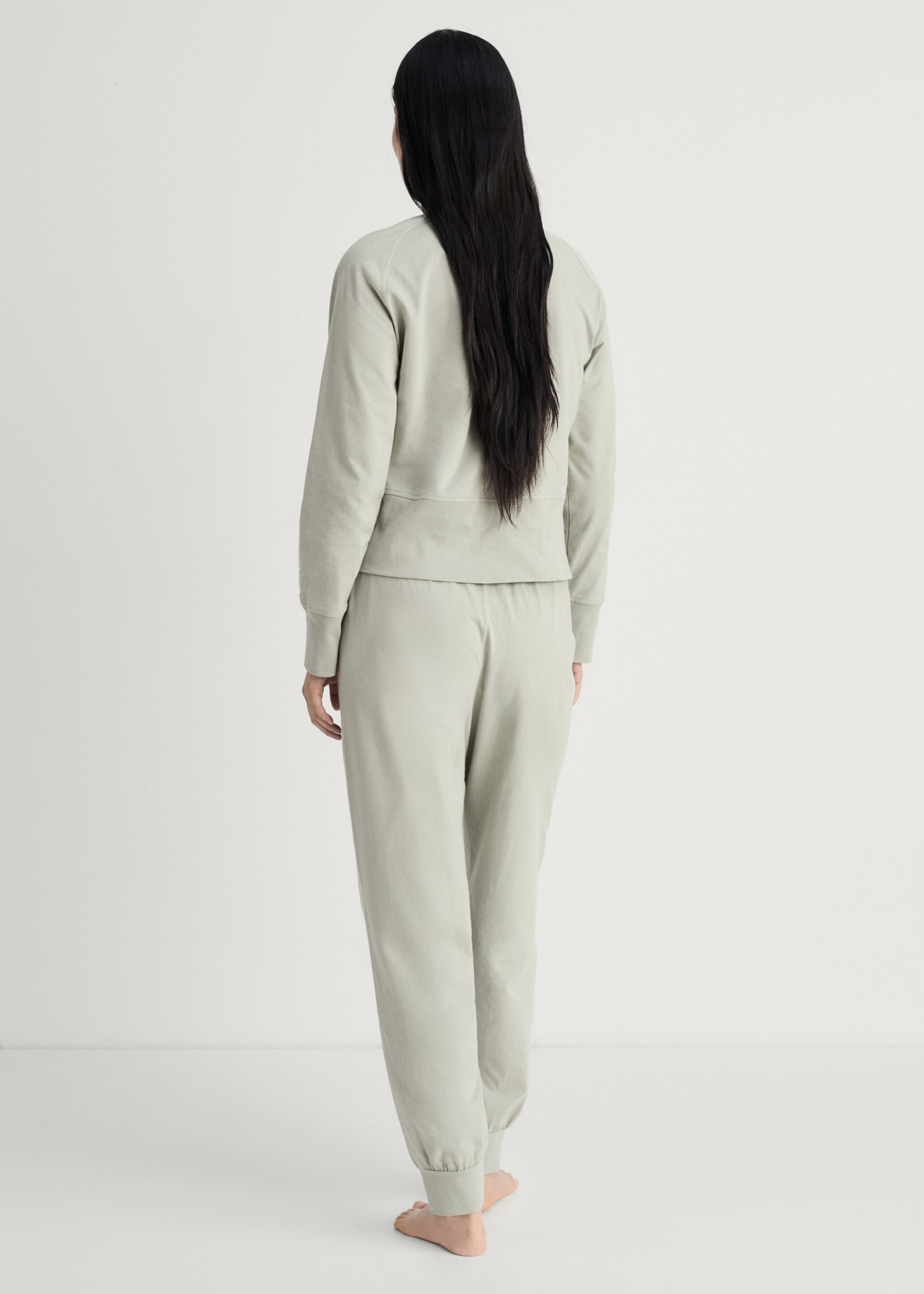 Cotton trousers with soft finish - Reverse of the article
